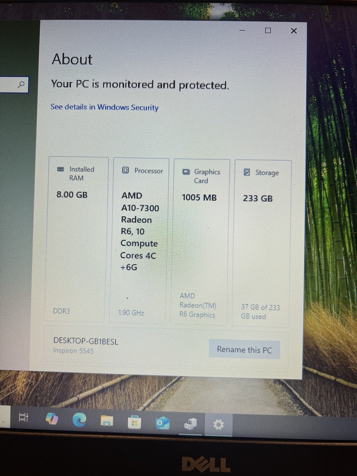 Dell Inspiron 5545 – 15″ 1366×768 – A10-7300 – 8GB – 500gig storage please read