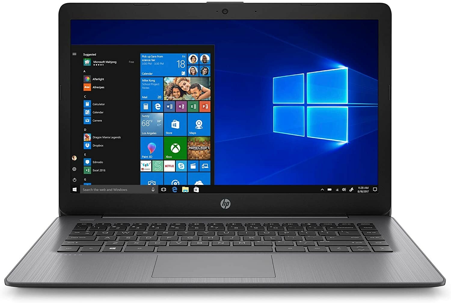 New HP Stream 14″ Celeron 4GB/64GB Laptop-Brilliant Black – 14-cb174wm