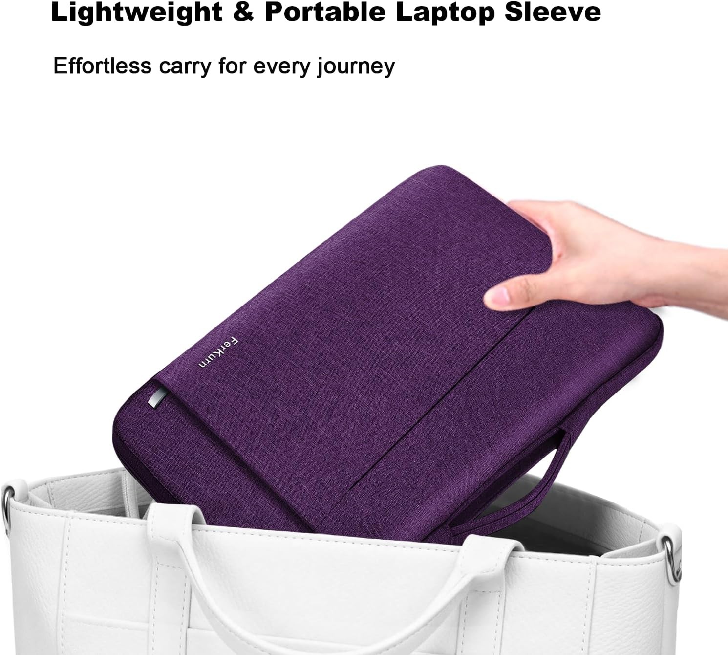 15.6 inch Purple Laptop Sleeve Case for Chromebook, Compatible with MacBook & Mo