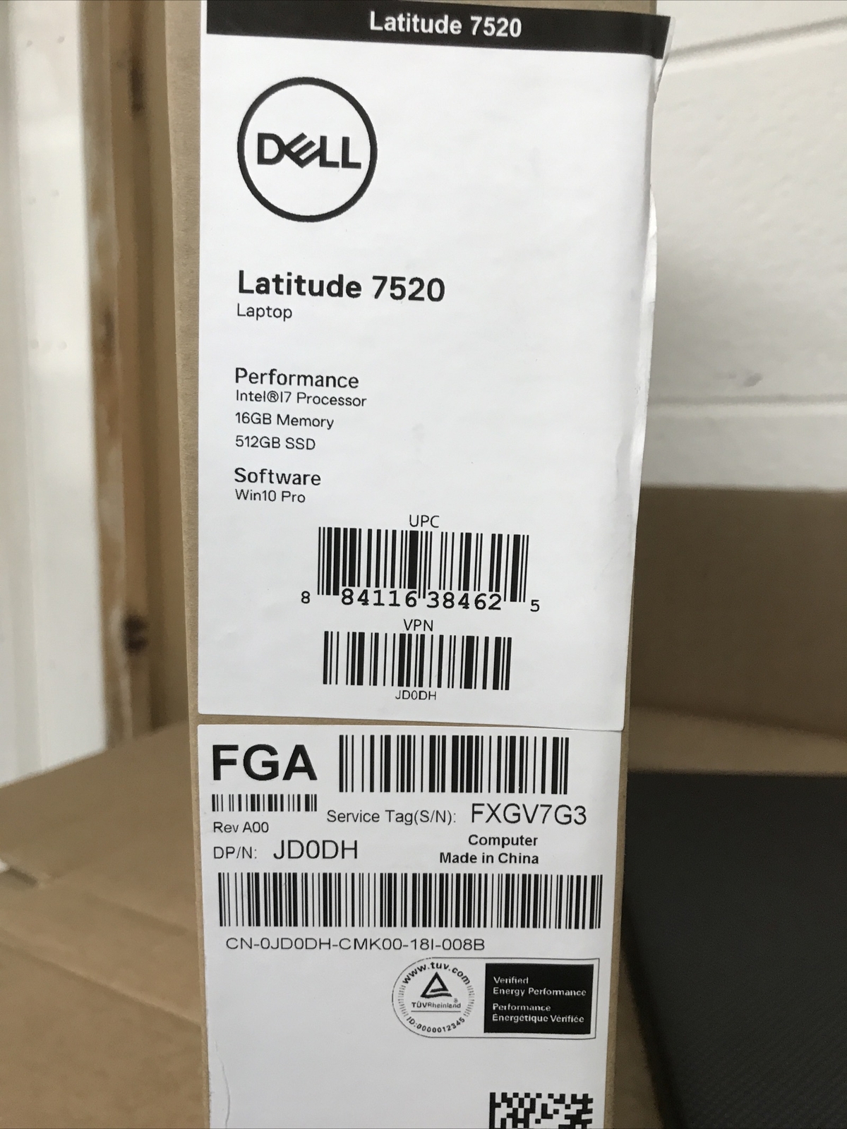 Dell Latitude 7520 15.6″ i7-1185G7 16GB 512GB NVMe Windows 10 Pro – Open Box