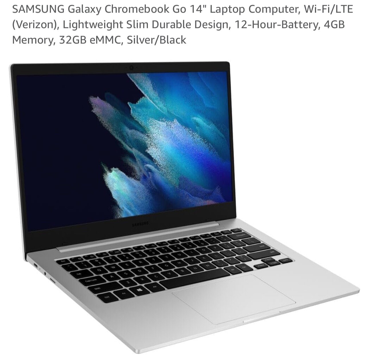 Samsung Galaxy Chromebook Go 14 in Intel Celeron 4GB RAM 32GB SSD Laptop -…