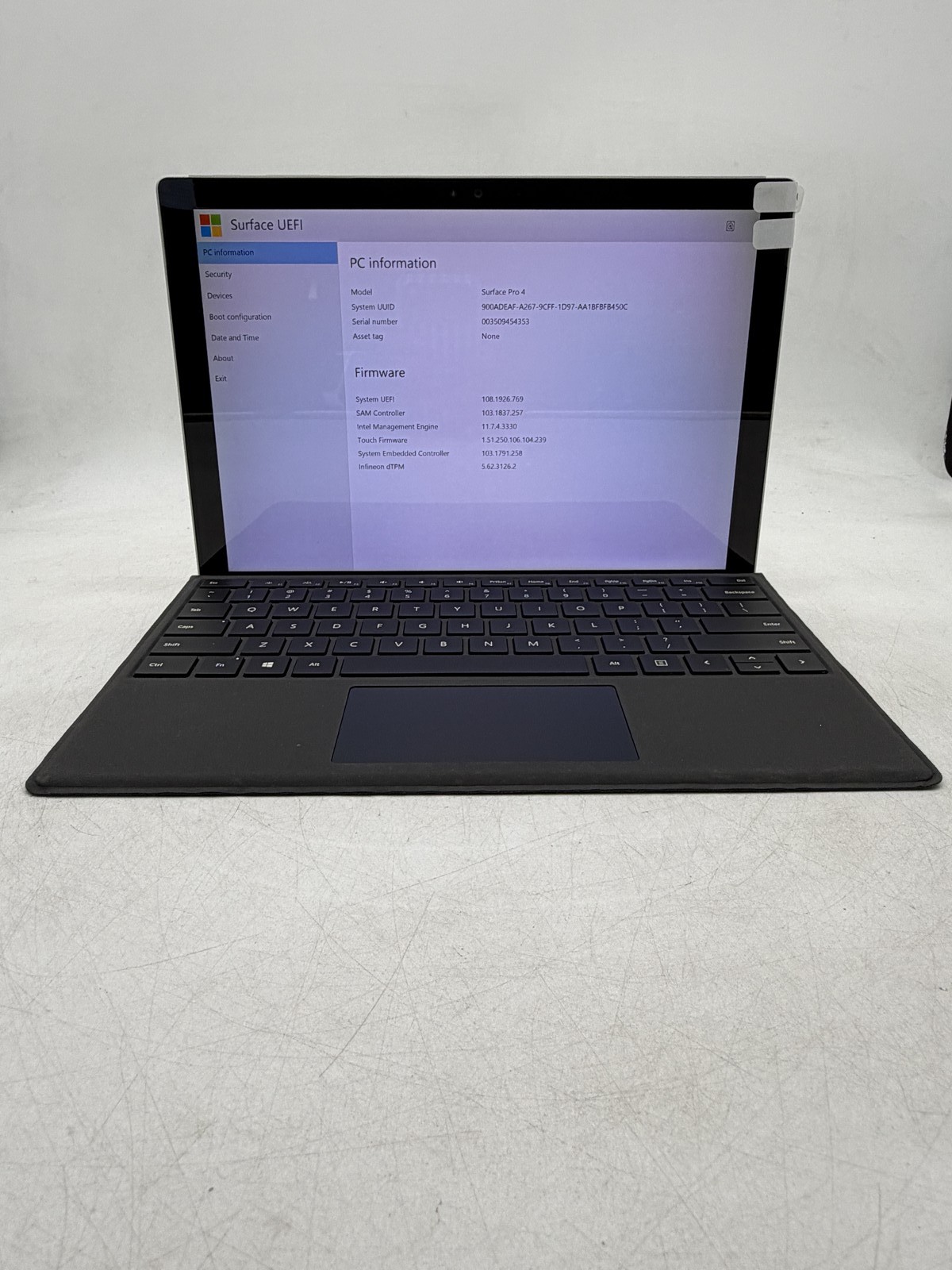 Microsoft Surface Pro 4 12.3in i5-6300U 4GB 128GB NO OS READ