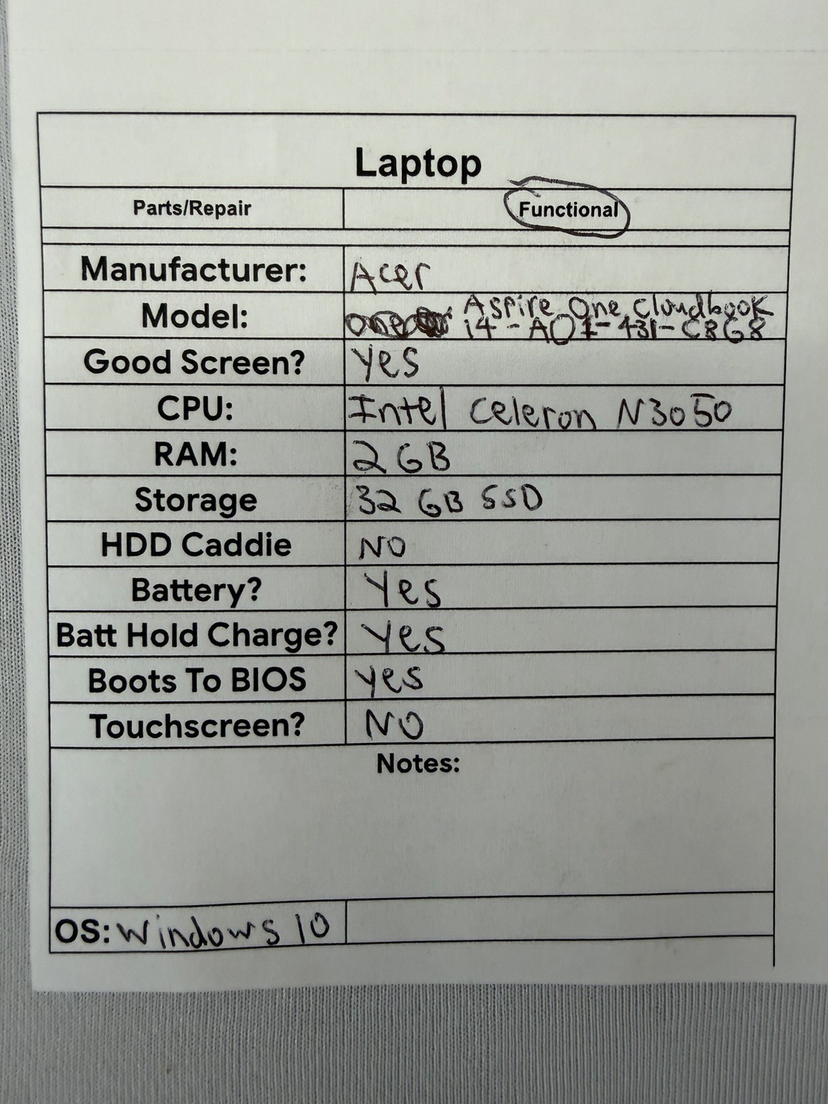 HP Pavillion 15-ab223cl Laptop – Good Screen – Intel i5-5200U – Read Des
