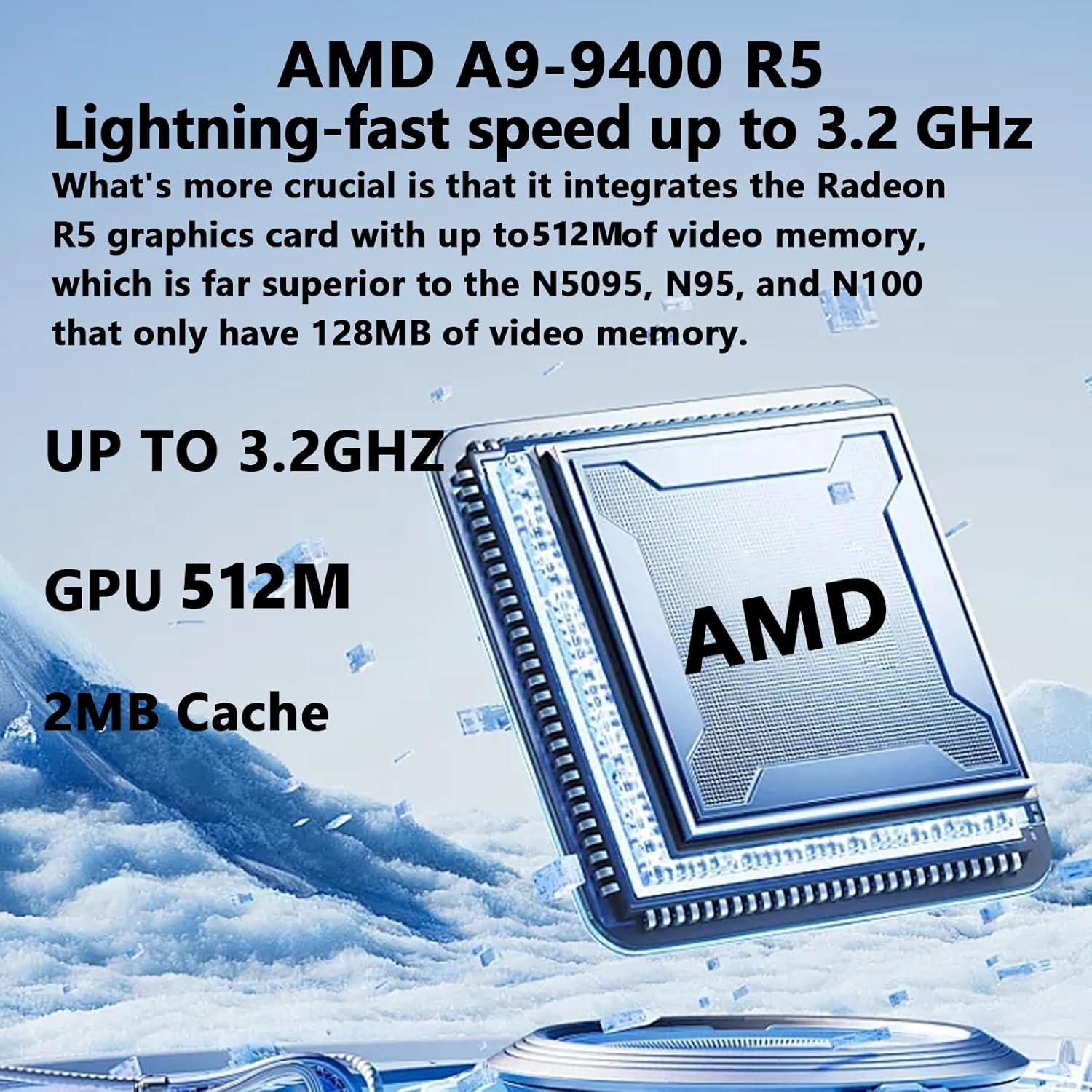 Laptop 16-Inch 8GB DDR 256GB SSD Portable Laptop Computer, Expandable to 1TB, AM