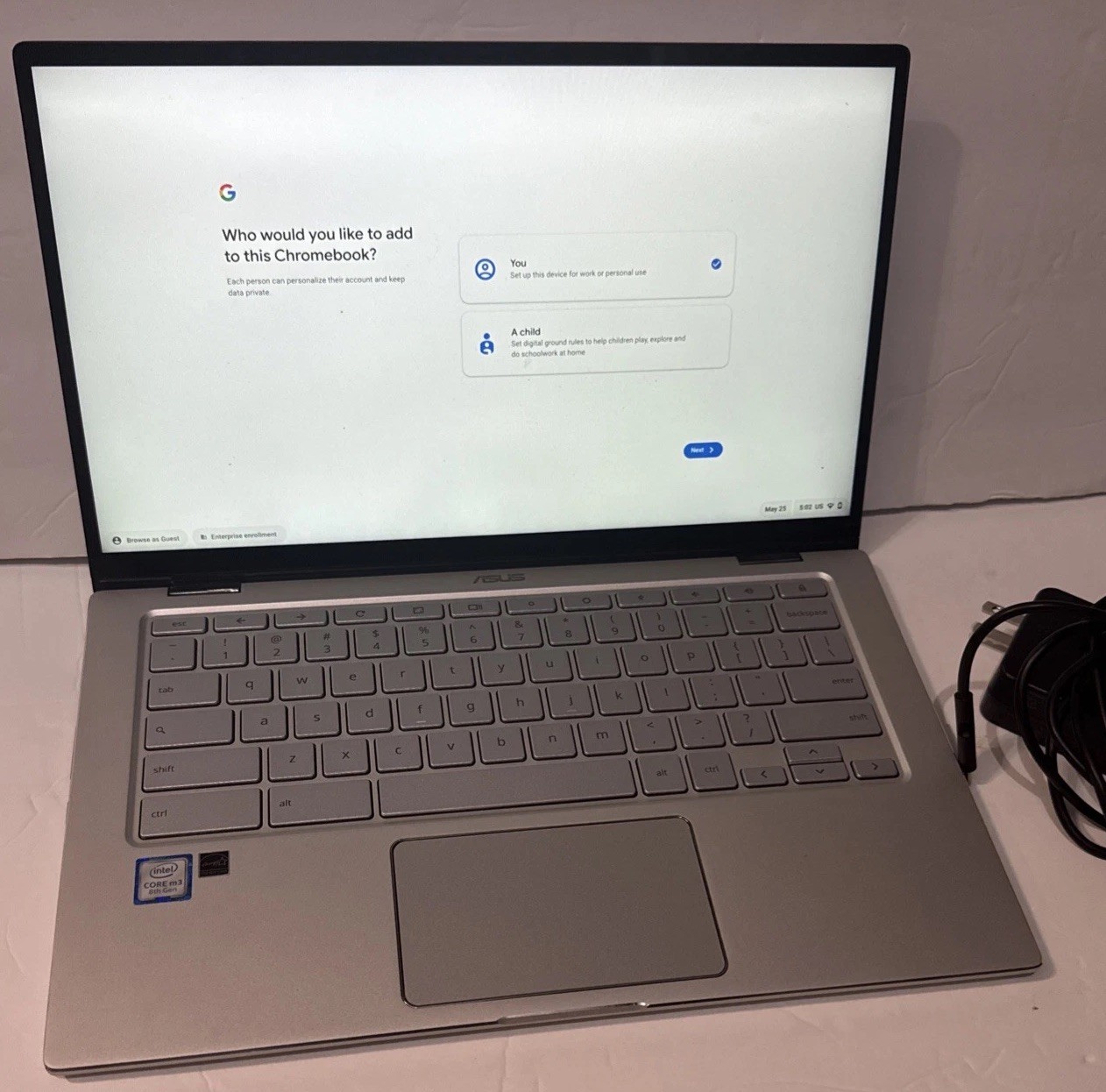 ASUS Chromebook Flip C434T 14″ Intel Core M3-8100Y 1.1GHz 4GB RAM 64GB eMMC
