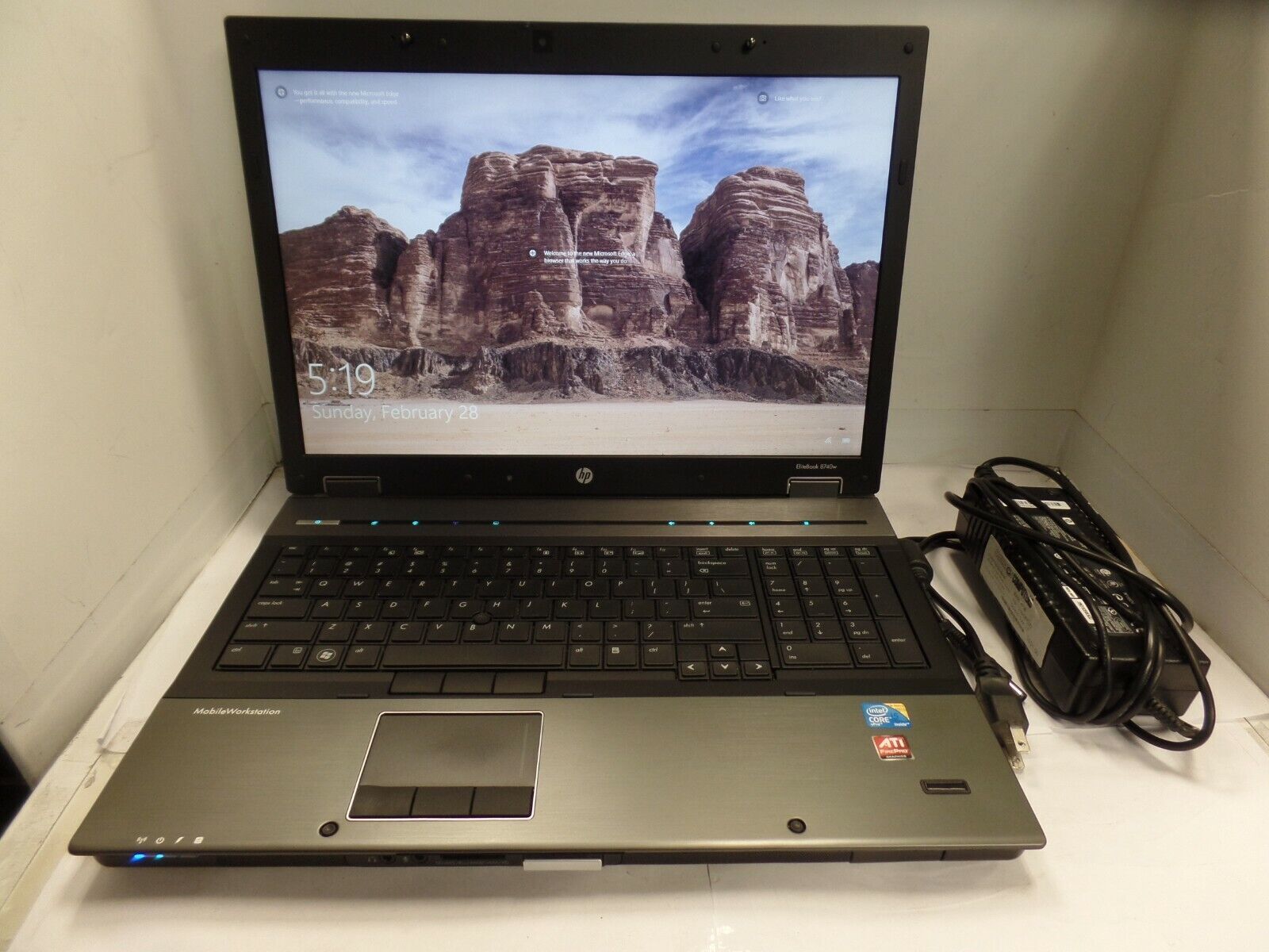 HP EliteBook 8740W Mobile Workstation 17″ 2.67GHz i5 8GB 128GB SSD Win10Pro MINT