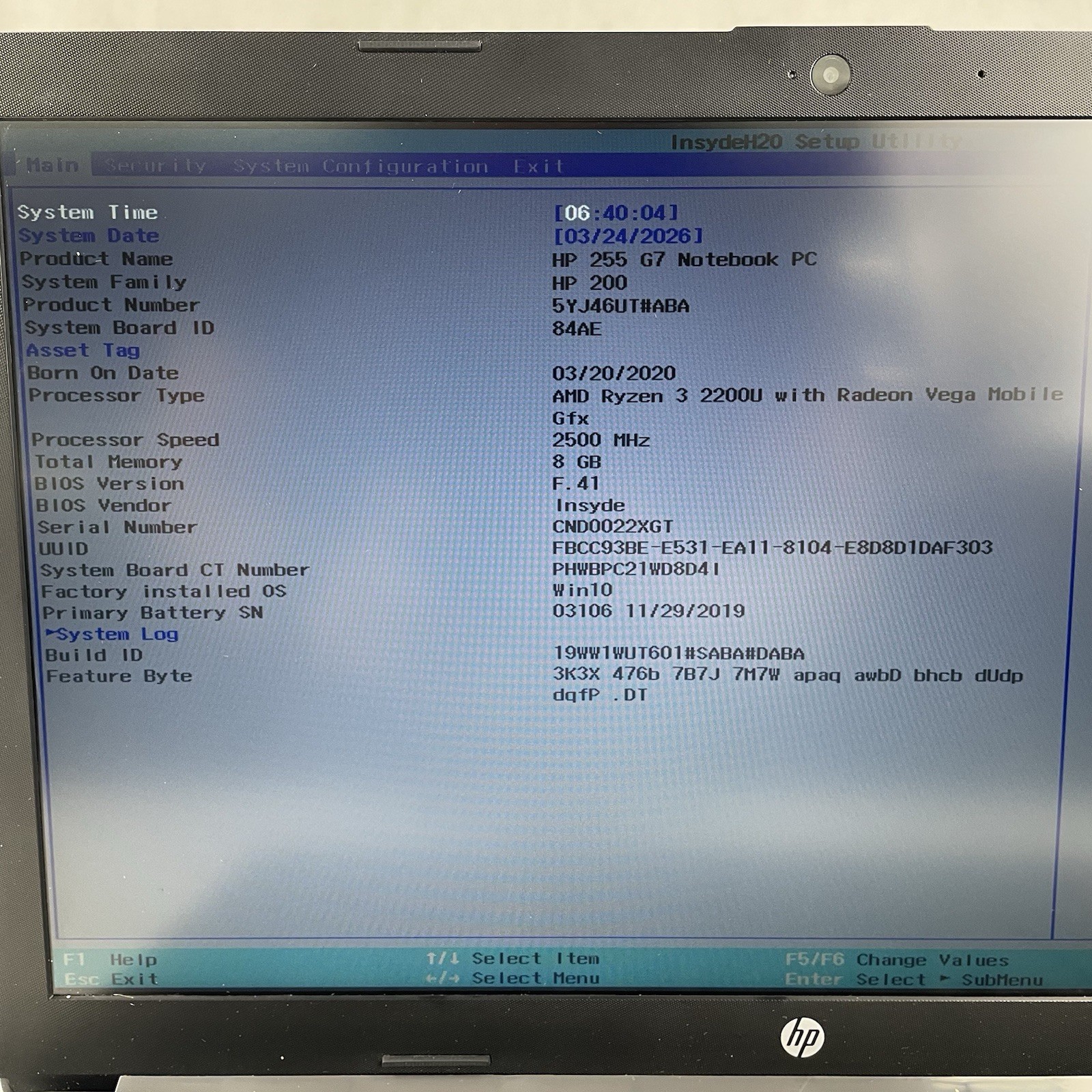 HP 255 G7 15.6″ Ryzen 3 2200U 2.50 GHz 8 GB RAM No SSD/OS/AC – Scratched