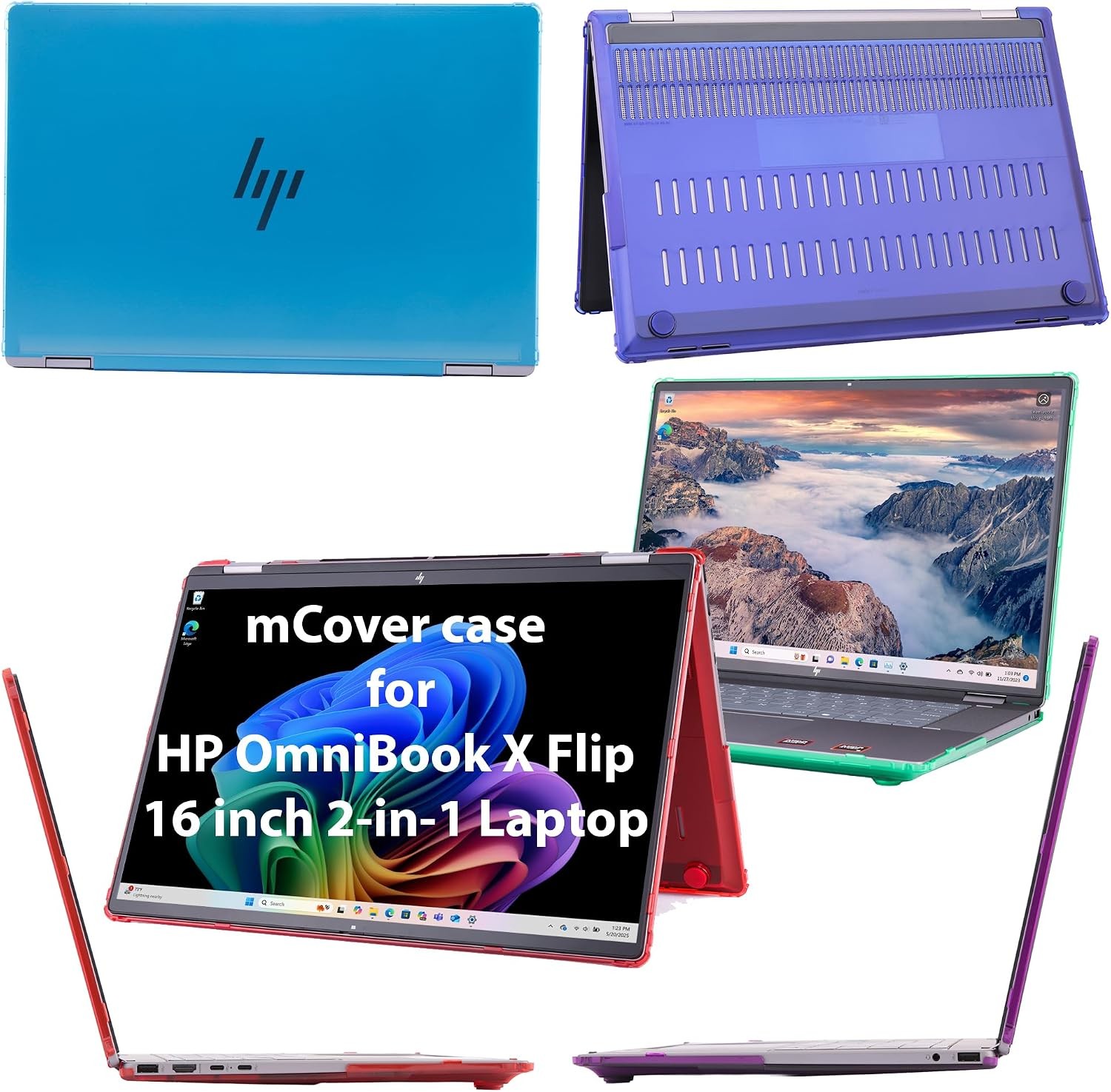 Sleeve for 16” 2025+ HP OmniBook X Flip 2-in-1 Windows Laptop – Aqua