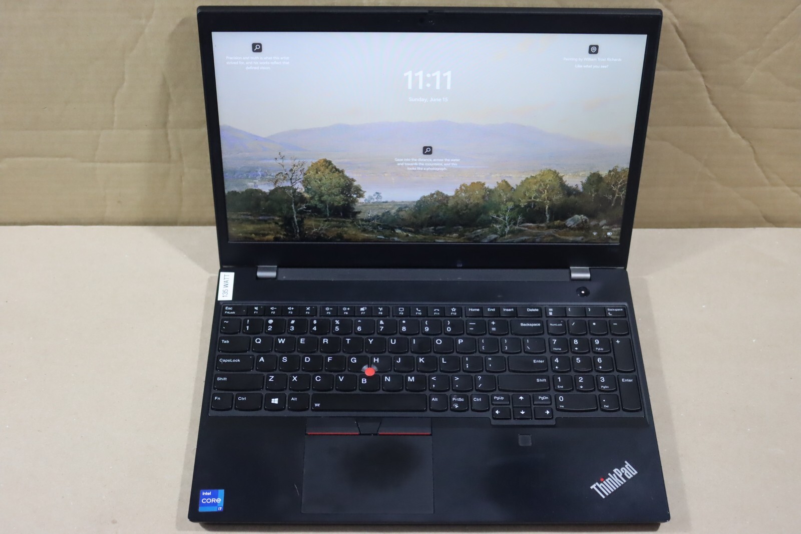 Lenovo ThinkPad T15p Gen 2 i7-11800H 2.3GHz 16GB 1 TB SSD NVIDIA GeForce GTX
