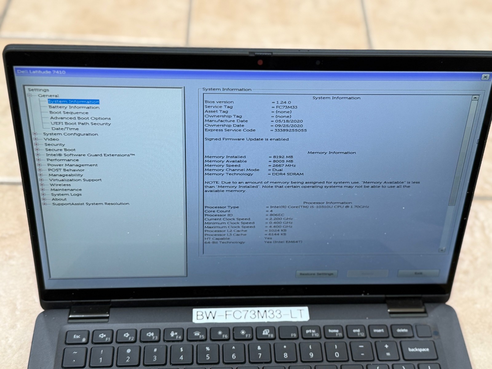 LOT OF 3 Dell Latitude 7410 Touchscreen Laptop i5-10310U 1.7GHz 8GB NO SSD 14″