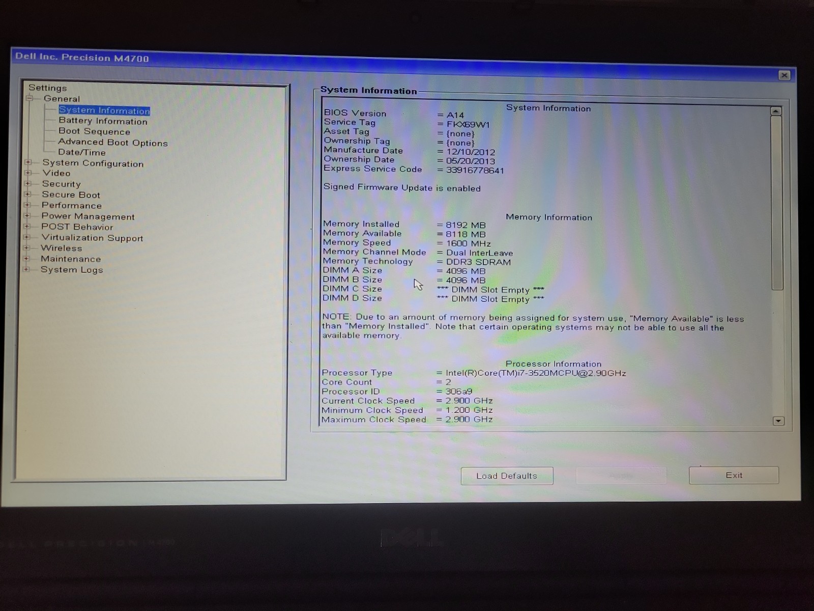 Dell Precision M4700 15.6″ FHD Intel i7-3520M 2.90 GHz 8GB 256GB SSD Windows 10