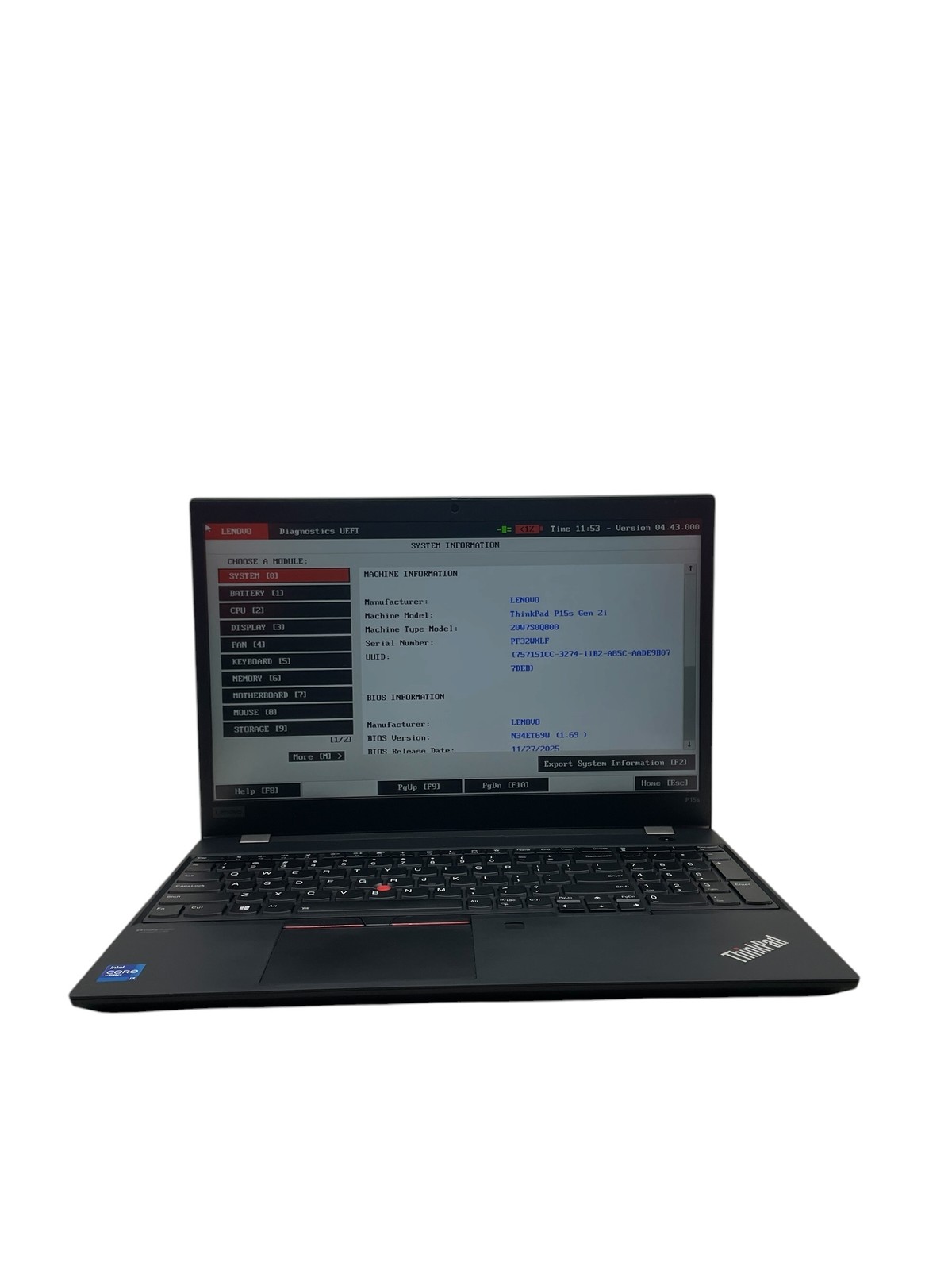 Lenovo ThinkPad P15s Gen 2i 15″ – i7 3.00GHz – 32GB RAM – 512GB SSD – Grade D