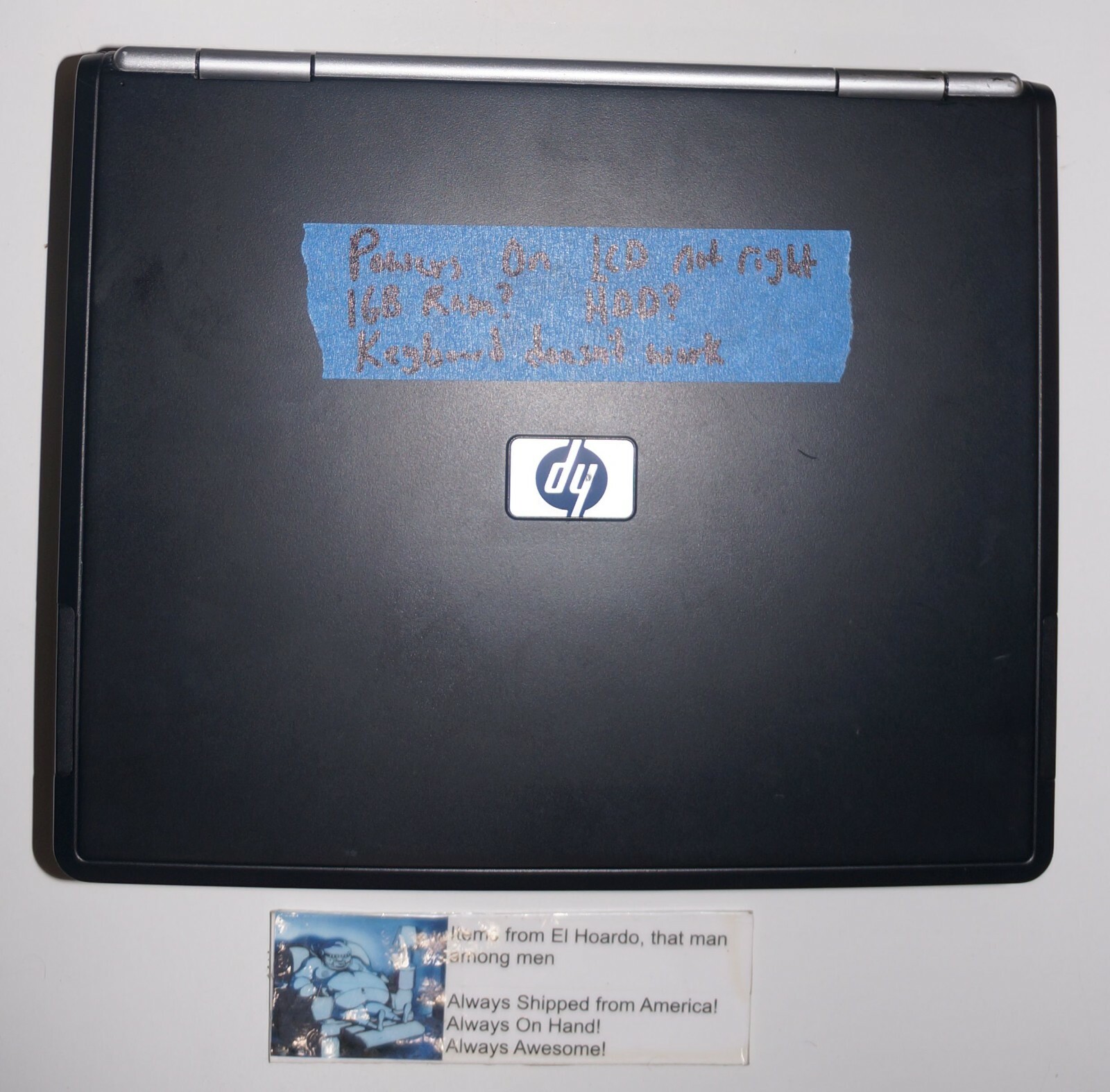 HP COMPAQ NC6000 LAPTOP 1.60 GHz 1GB FOR PARTS AS IS