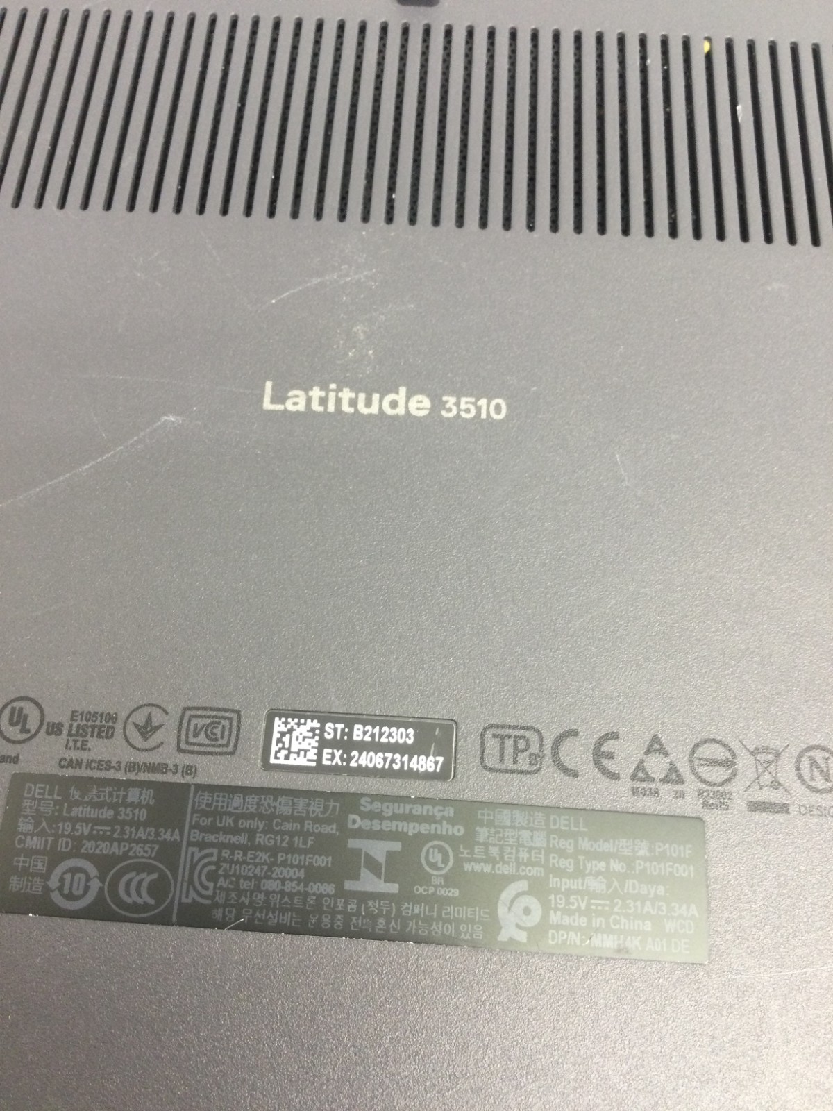 Dell Latitude 3510 15.6″intel core i5-10210U 1.60GHz 8GB RAM 256GB SSD W11P