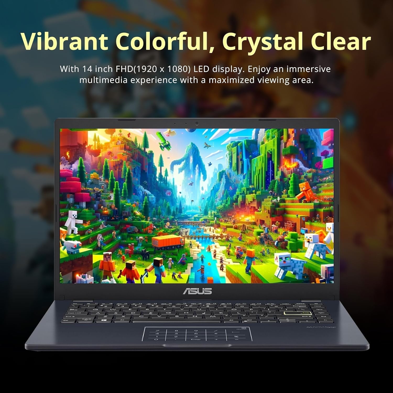 Vivobook Go 14″ FHD Laptop, Intel Celeron N4500, 4GB RAM, 288GB Storage128GB …