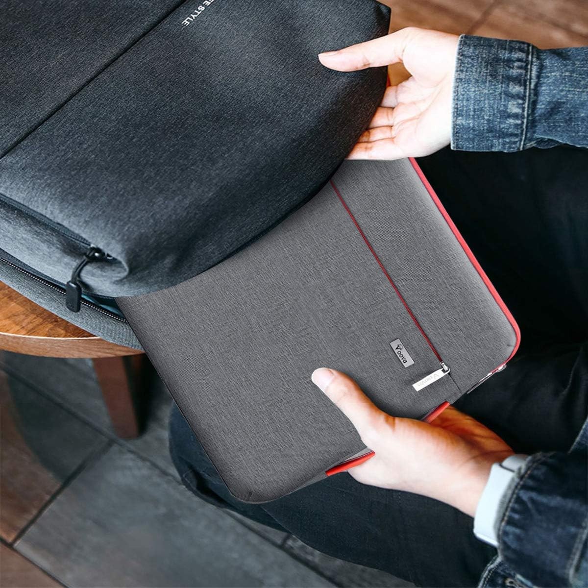 13.6 Inch Laptop Sleeve Case with Handle, Slim Waterproof Bag for MacBook Air 13