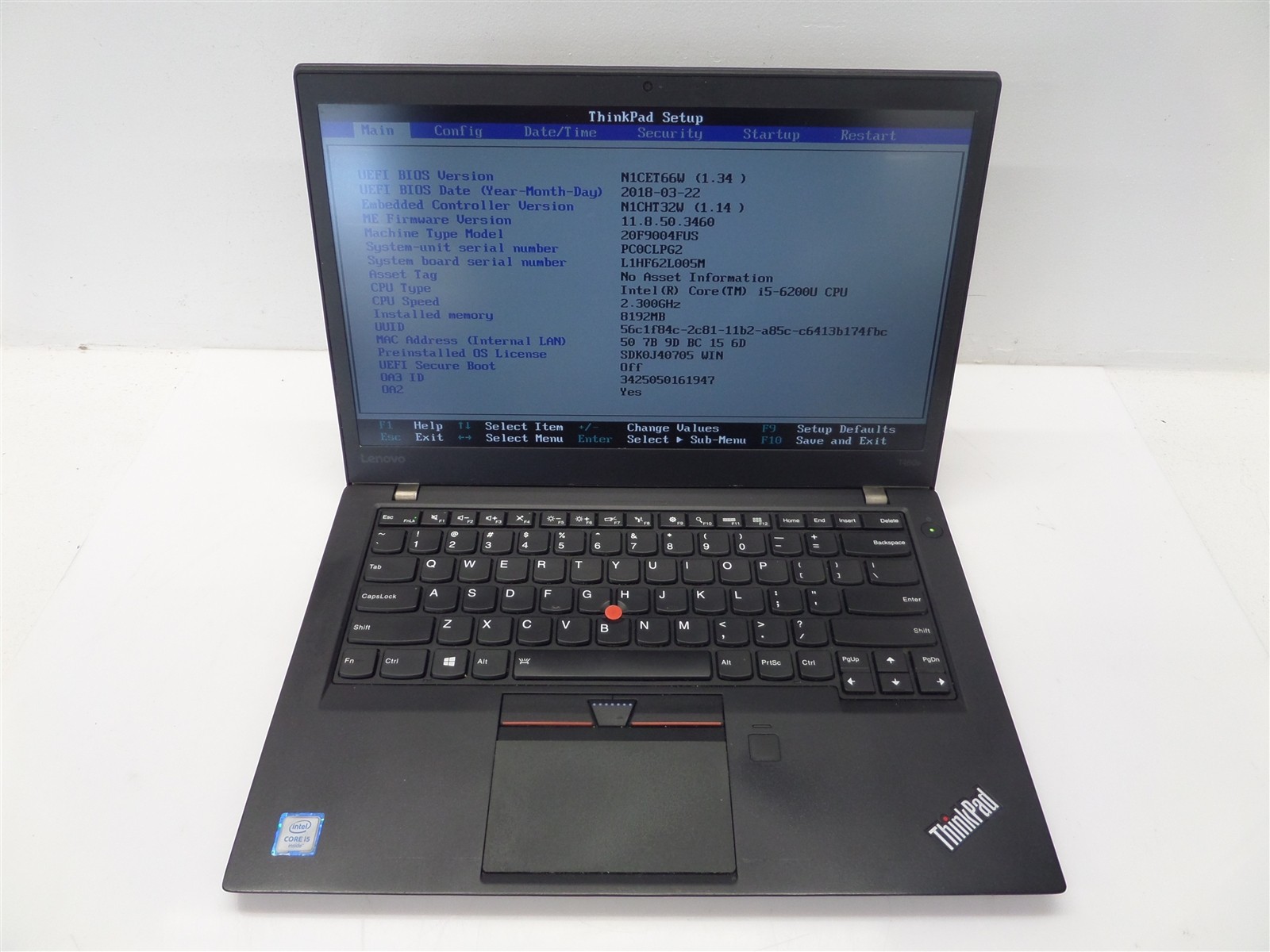 Lenovo ThinkPad T460s 14″ Laptop Core i5-6200U 2.3GHz CPU 8GB RAM – No HDD/OS