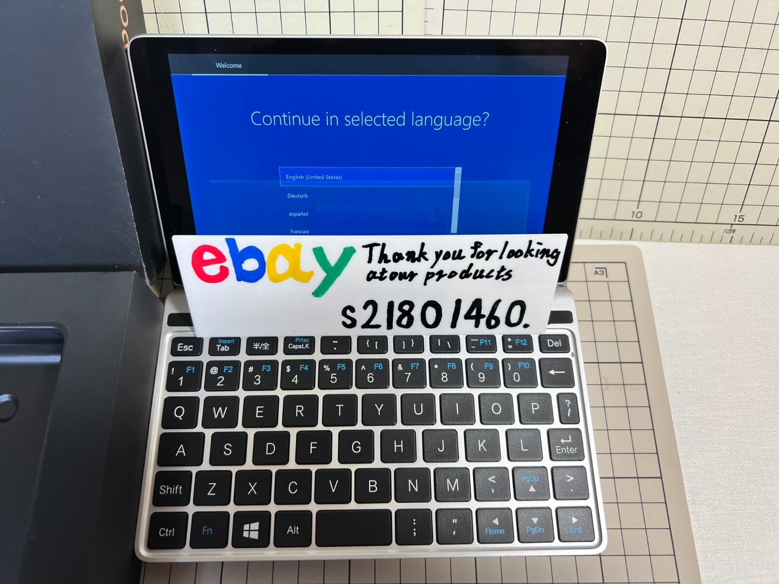 GPD Pocket 2 Intel Core m3-7Y30 7in Touch Screen 8GB RAM/128GB ROM Near Mint