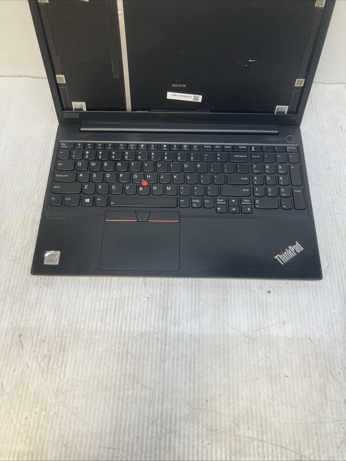 Lenovo THINKPAD E15 unknown CPU FOR PARTS ONLY No Power untested