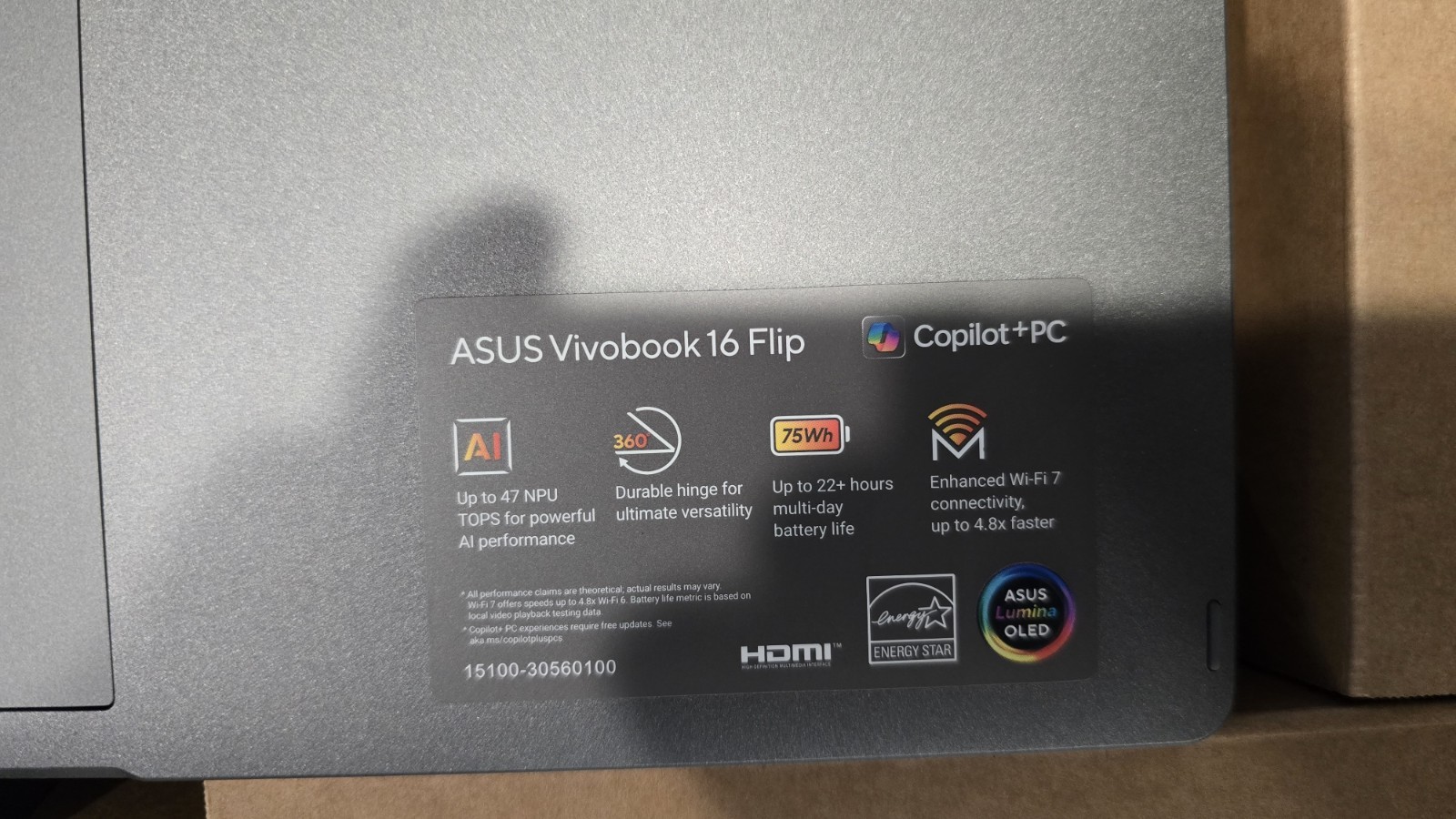 Asus Vivobook 16 Flip TP3607SA-DS74T, 16″ Touchscreen Convertible, Intel Core 7