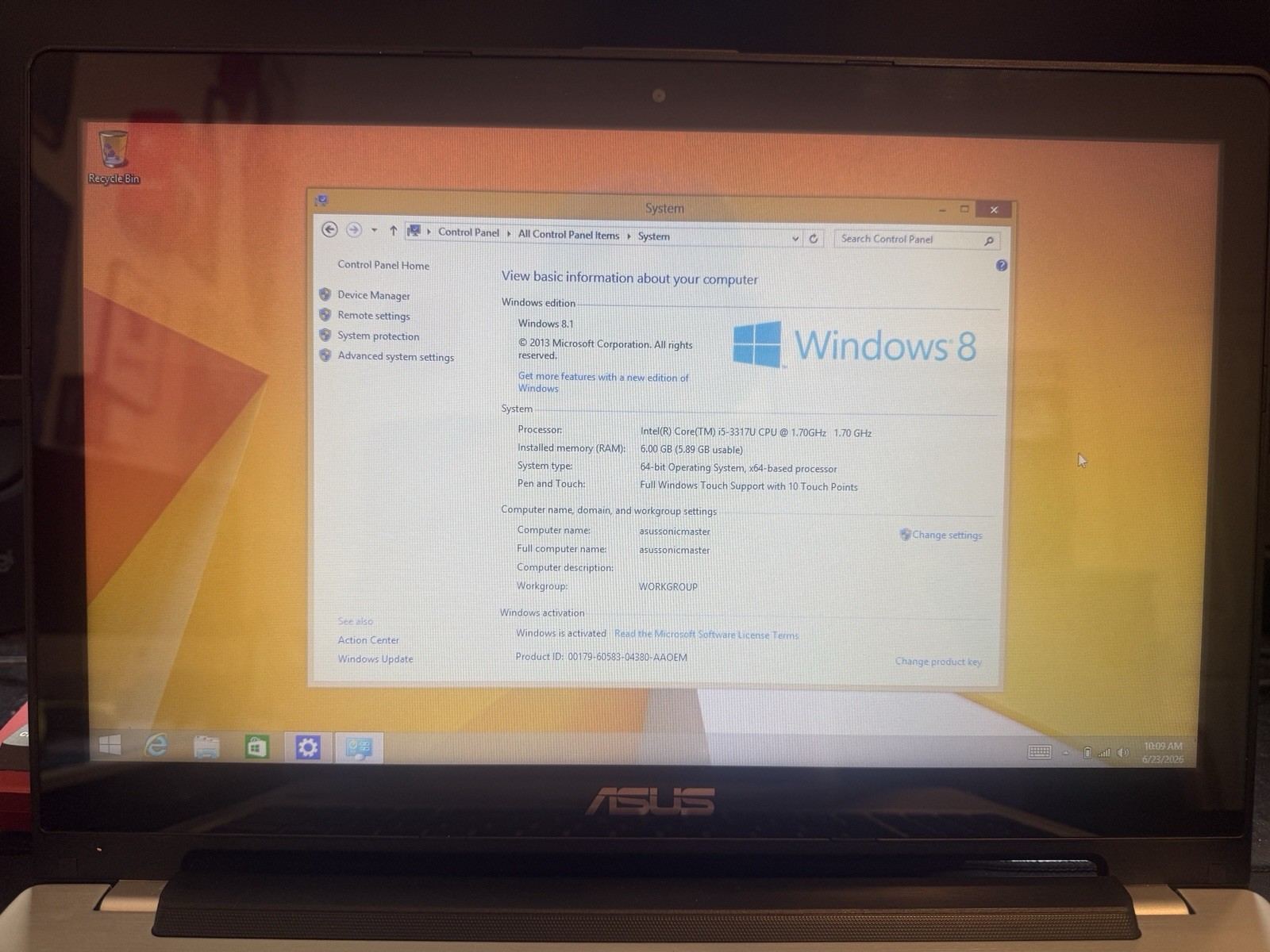 ASUS S550C intel core i5-3317U/6GB RAM/32GB SSD/500gb HDD Touchscreen Good Batt