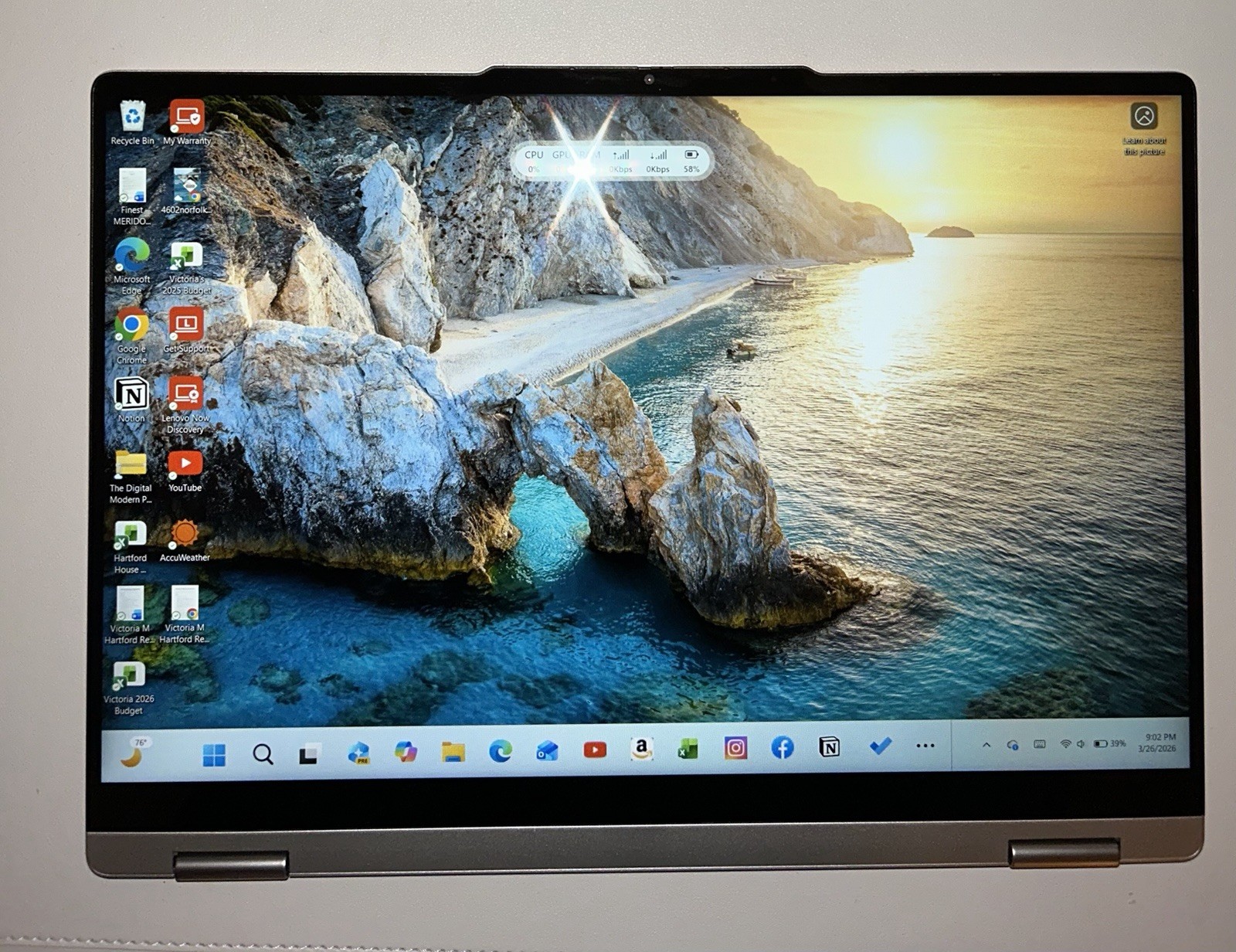 Lenovo Yoga 7 2-in-1 16″ 2K Touch AMD Ryzen AI 5 340 16GB RAM 512GB SSD Seashell