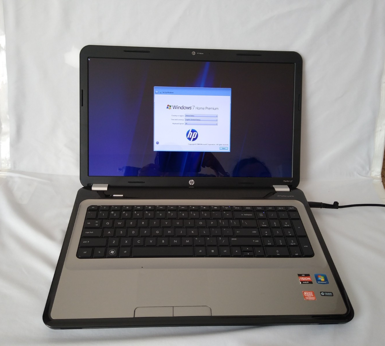 HP Pavilion G7 Notebook Laptop Windows 7 Home Premium AMD 4Core 1.5GHz 4GB RAM