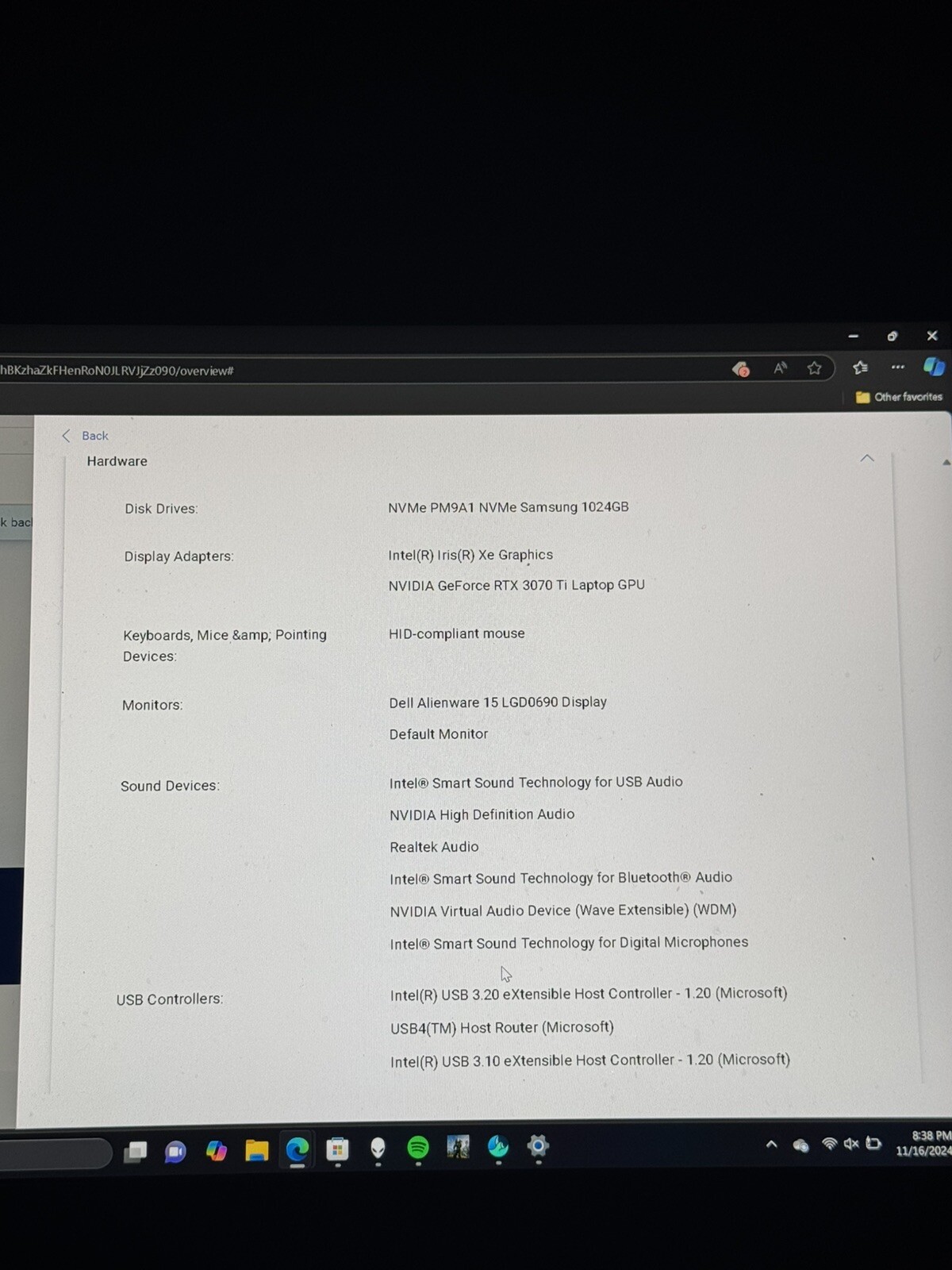 Alienware M15 R7, Specs Are In The Pics