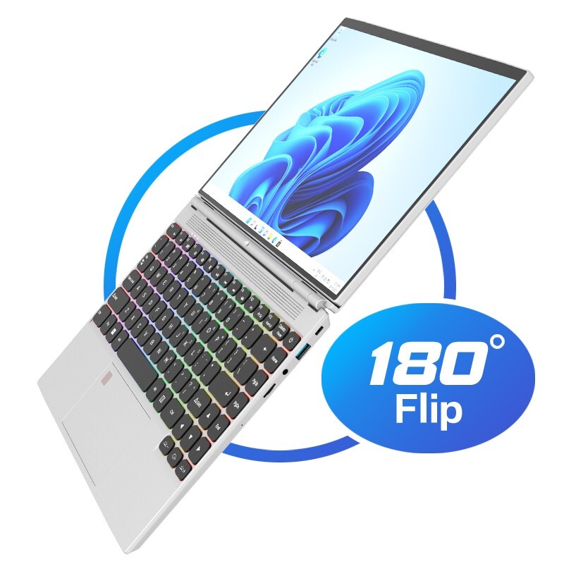 14” Touchscreen Yoga Laptop | Intel N95, 360° Flip, 16:10 IPS, Win 11 Pro, SSD