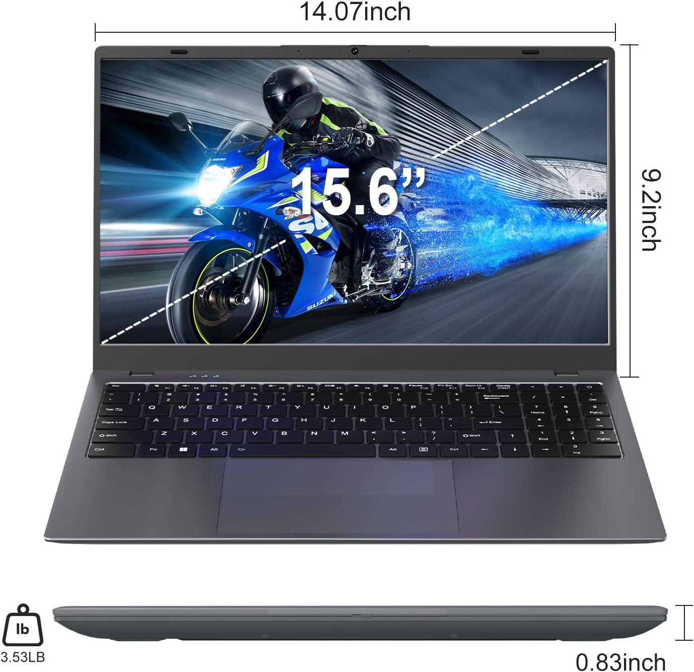 Laptop Computer, 16 GB RAM, 512 GB SSD, Pentium 6500Y Processor (Up to 3.4 Ghz),