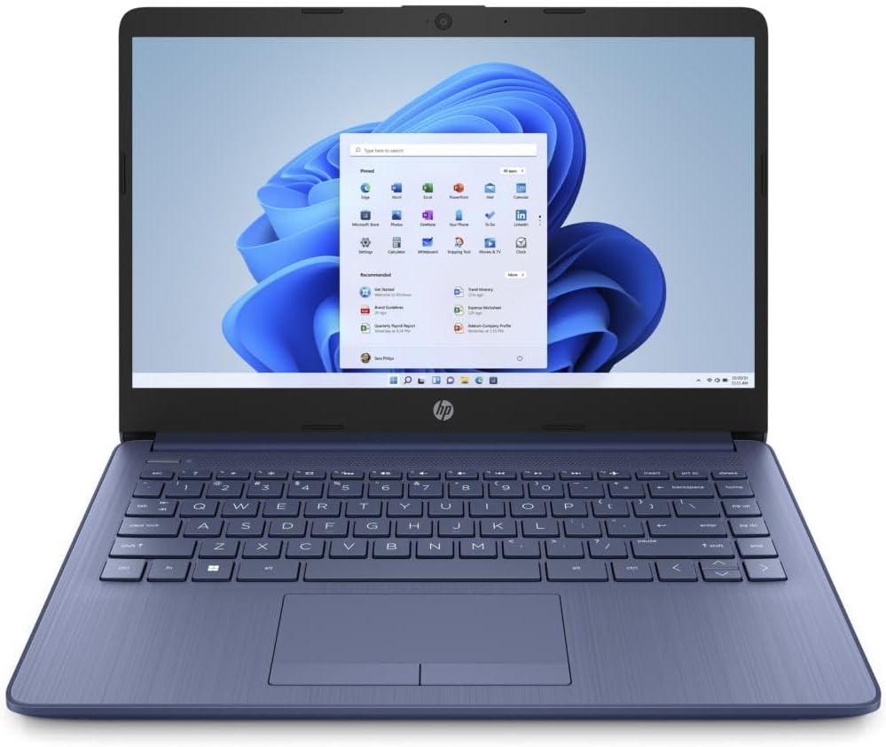 HP Stream 14″ HD Laptop, Intel Celeron N4120, 4GB RAM, 64GB eMMC Win11 Home