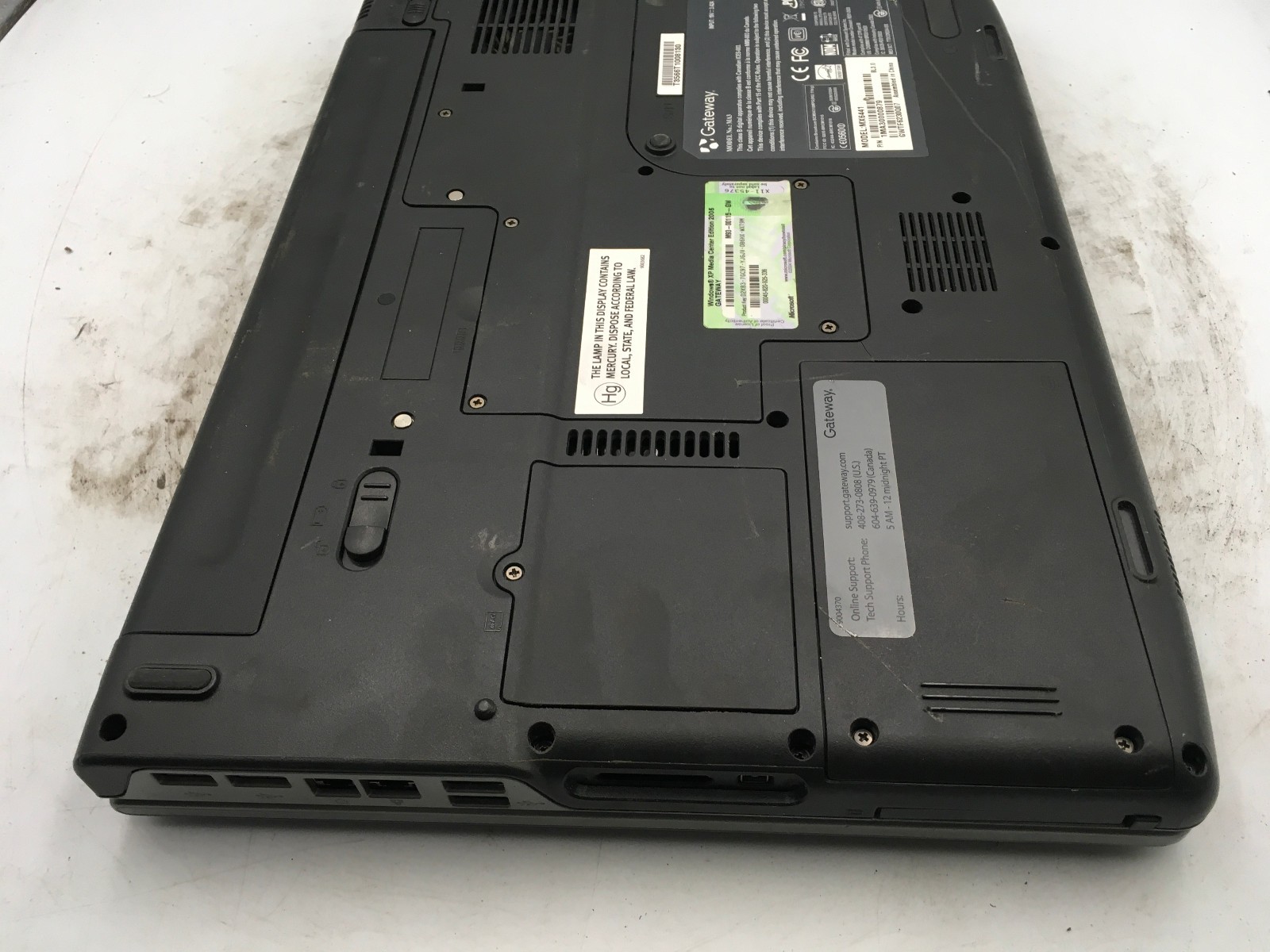 GATEWAY MA3 MX6441 – BOOTS TO BIOS – AMD TURION 64 – 1.5GB RAM – 15″ – READ – BB