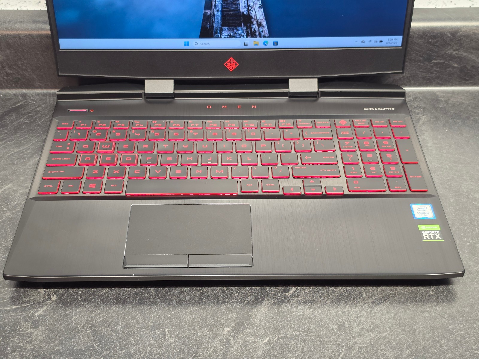 HP Omen 15t-dc000 Gaming Laptop i7-9750H 24GB RAM 500GB SSD RTX 2060 New Battery