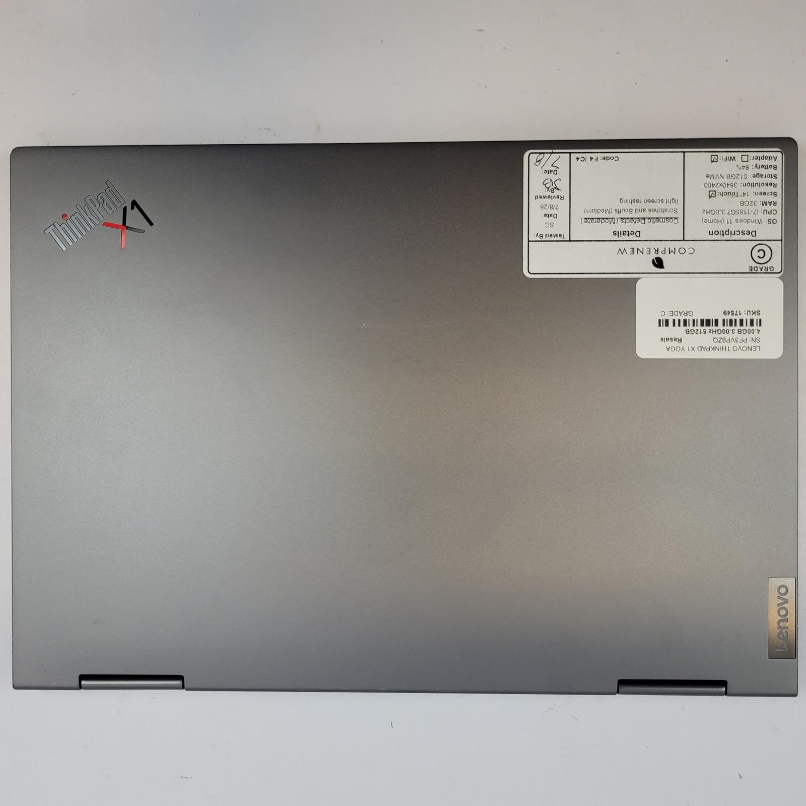 LENOVO THINKPAD X1 YOGA G6 Win 11 i7-1185G7 32GB RAM 512GB NVMe | Grade C