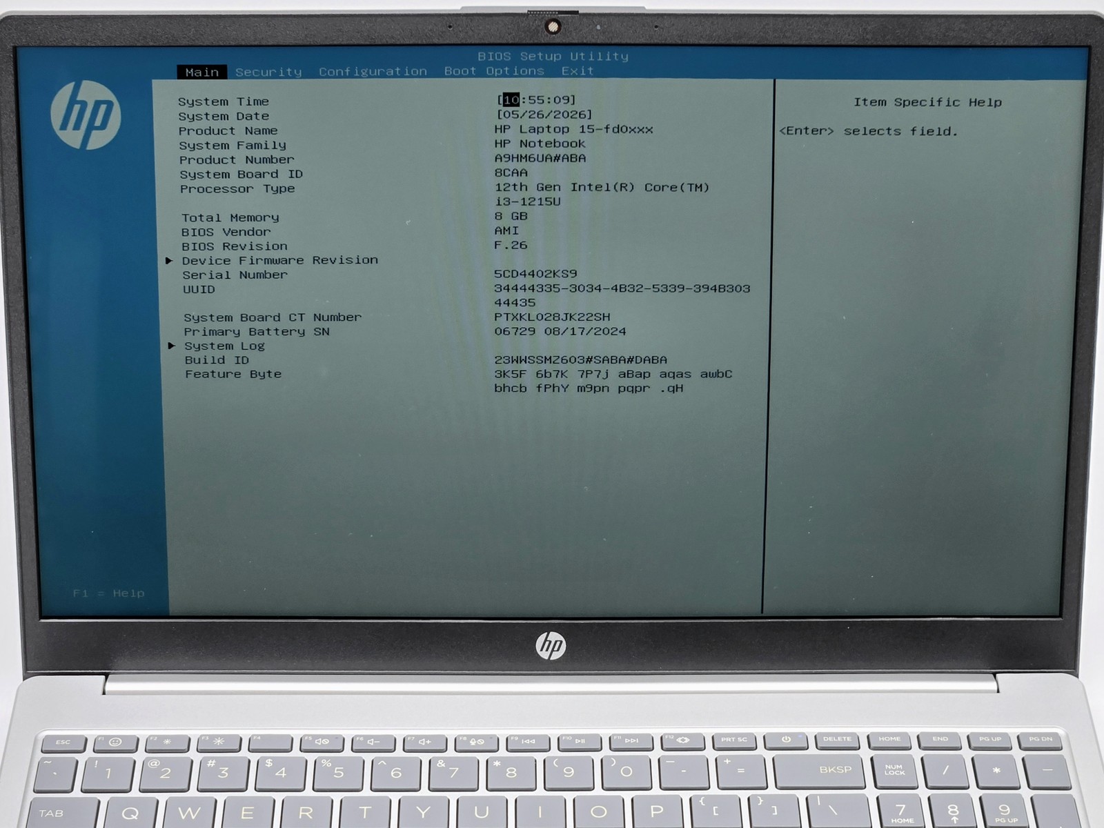HP Laptop 15-fd0023dx 15″ HD Touch I3-1215U 256GB SSD 8GB W11 Webcam