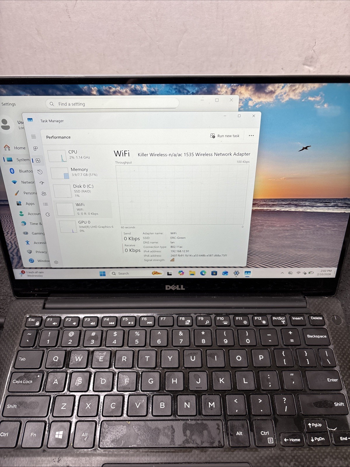 Dell XPS 13 9360 1.8GHz i7-8550U 8th Gen 8GB RAM 256GB SSD + Win 11 Pro * READ*