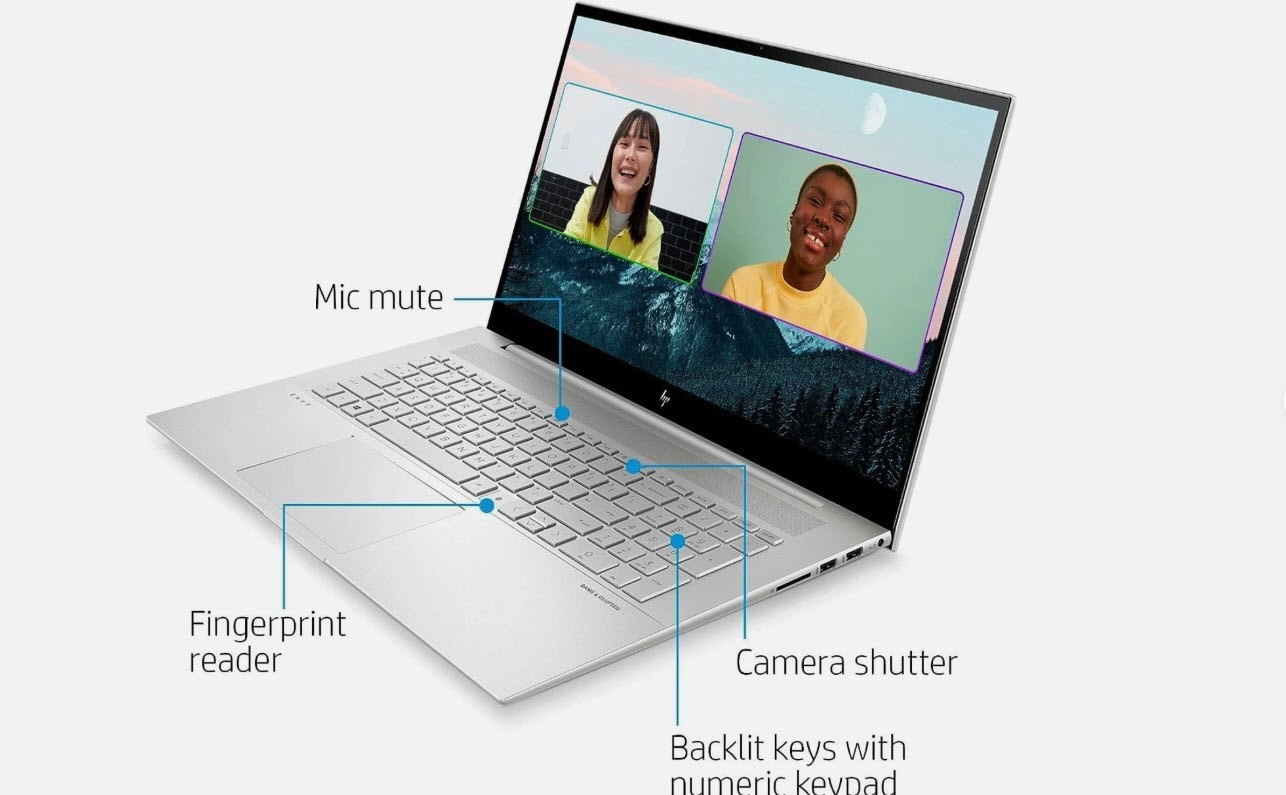 HP Envy 17t-ch* 17″ 4K UHD|i7-1165G7|32GB RAM | 1TB M.2 SSD | W11 Pro5-in-1 HUB