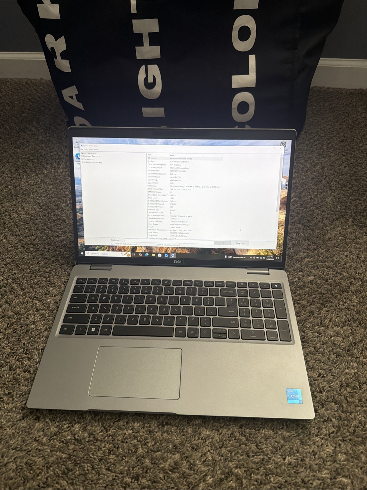 Dell Latitude 5520 15″ i5-1145G7@2.6GHz, 8GB RAM, 256GB M2, Win 11 Pro