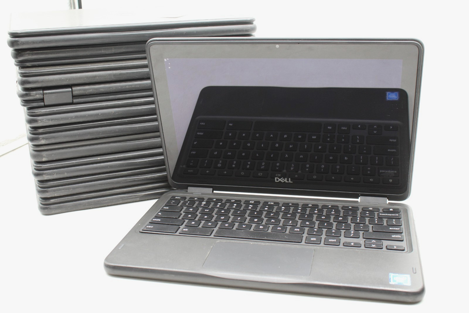 Lot Of 11 Dell Chromebook 5190 2-in-1 P28T Celeron 4GB N3450 Black- DEFECTIVE