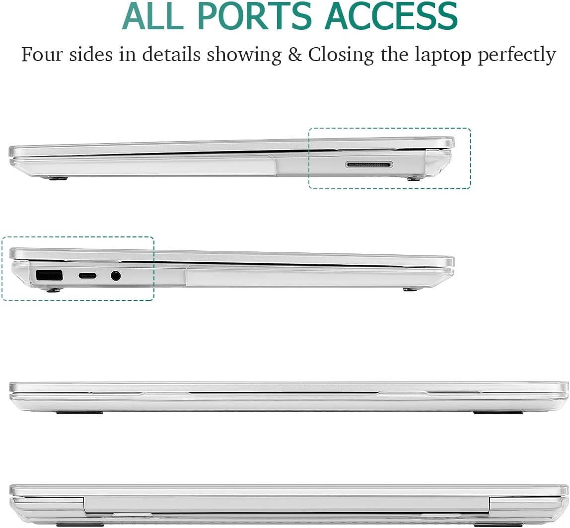 Compatible with Microsoft Surface Laptop Go 3 Go 2 Go 1 12.4 Inch Plastic Case