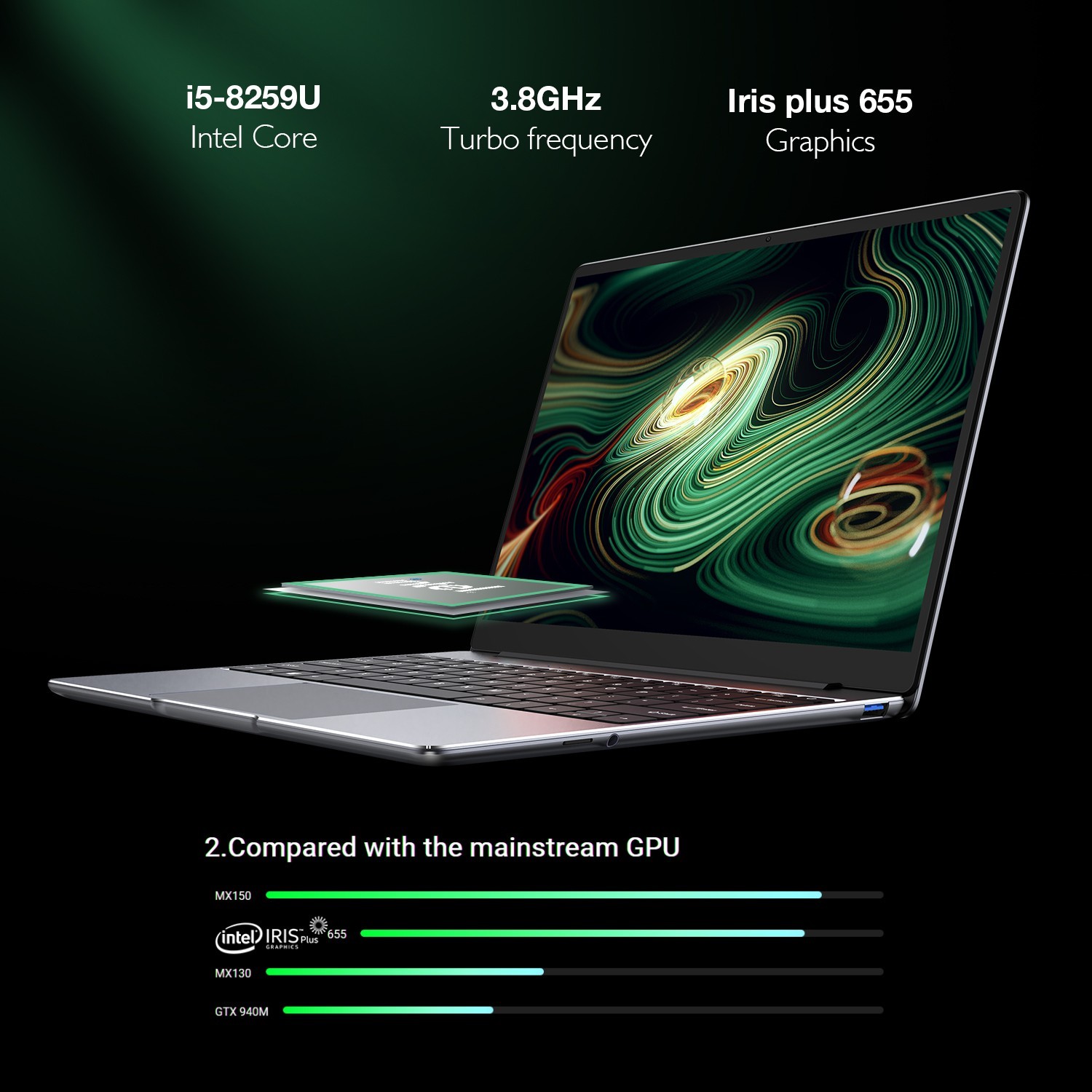 CHUWI CoreBook X Laptop Core i5 Light Gaming Business 16GB RAM 512GB SSD Win 11