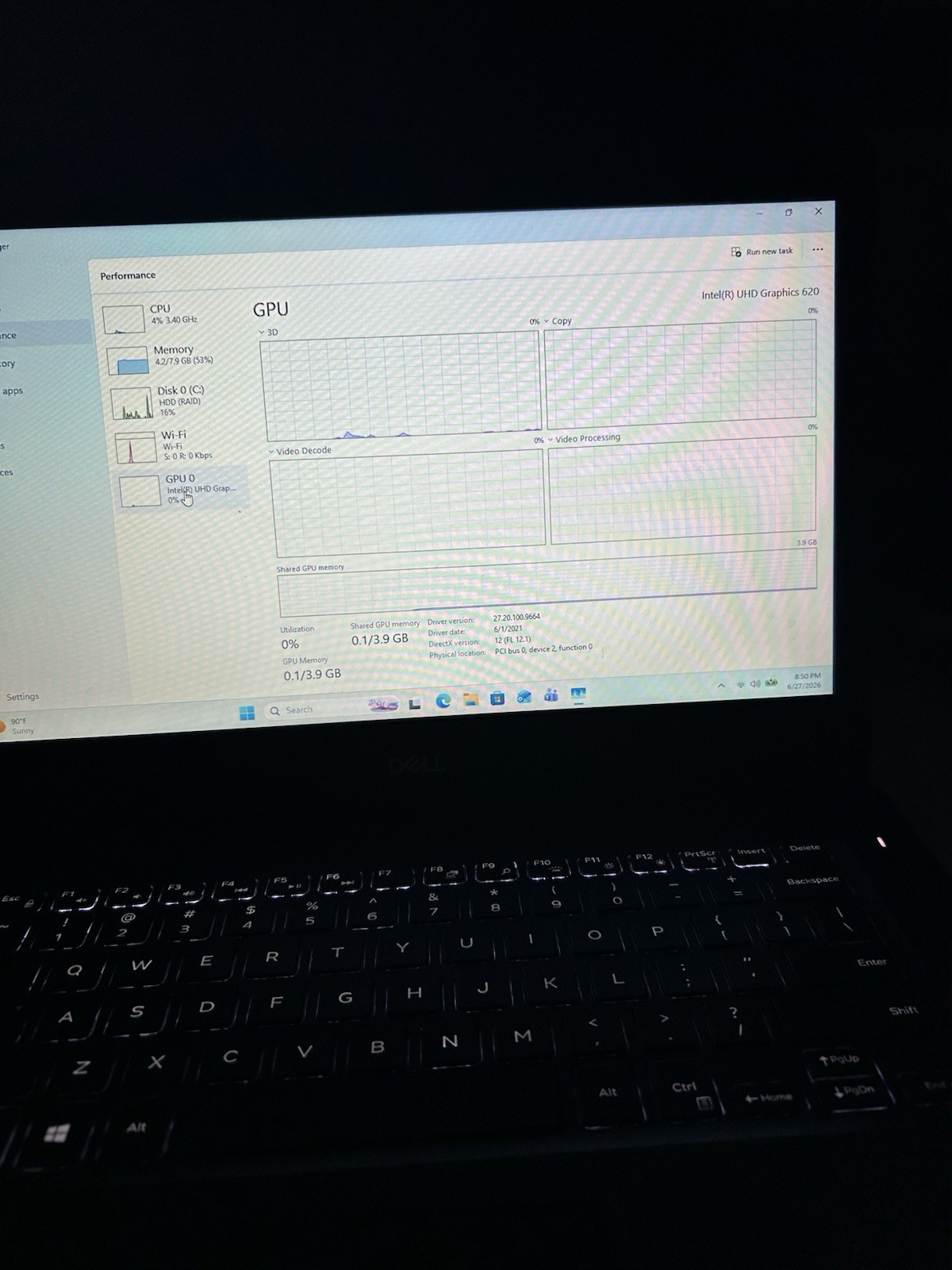 Dell Latitude 3490 14 in i5-8250U 8GB RAM 466GB HDD Win 11 Pro Black