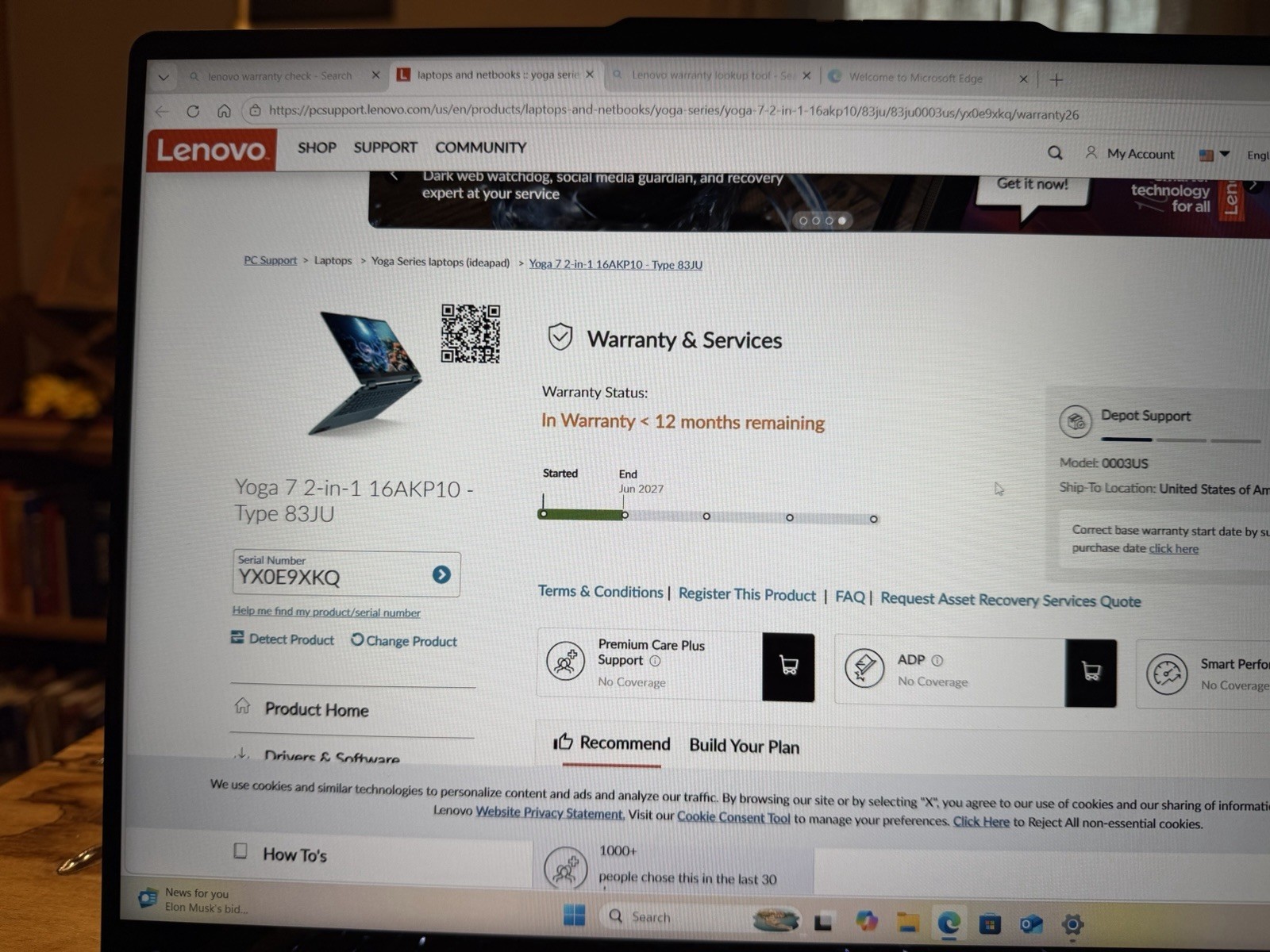 Lenovo Yoga 7 16″ 2-in-1 CoPilot+ PC 2K FHD+ TOUCH AMD Ryzen AI 7 350 16GB 1TB
