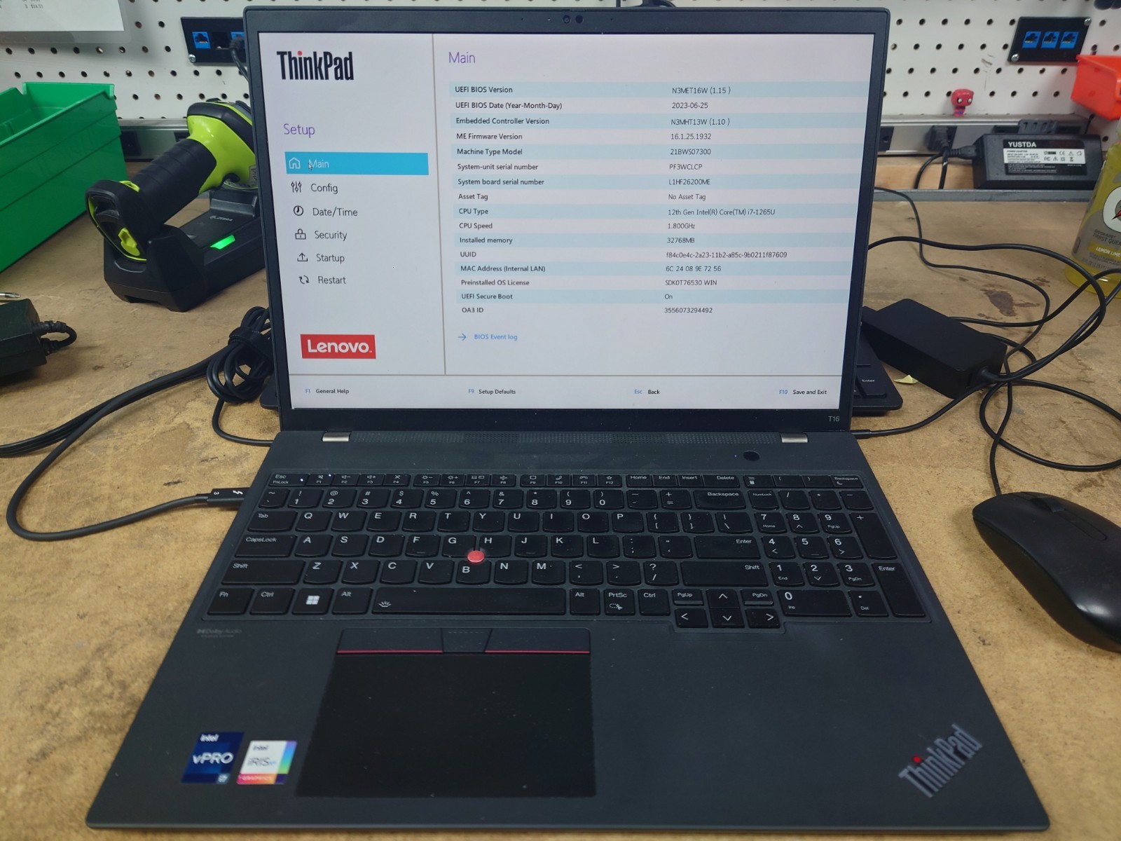 Lenovo ThinkPad T16 16″ WUXGA Touch i7-1265U 32GB RAM 512GB No OS