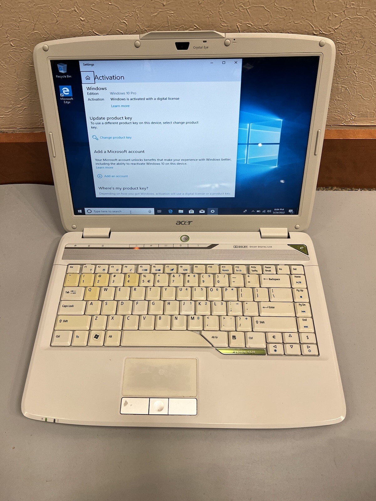 ACER Aspire 4520 AMD Athlon Dual-Core 2GB RAM 120GB HDD WIFI WRBCAM