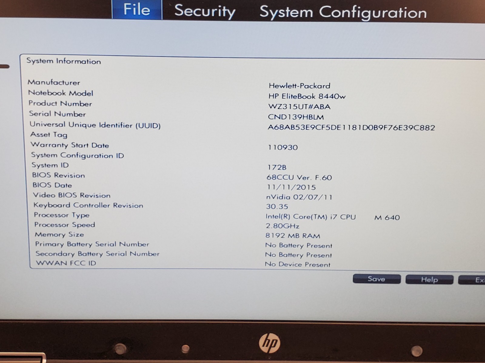HP EliteBook 8440w i7 M640 2.80 GHz / 8GB/180GB SSD/ 1600×900/ FX 380M #2759