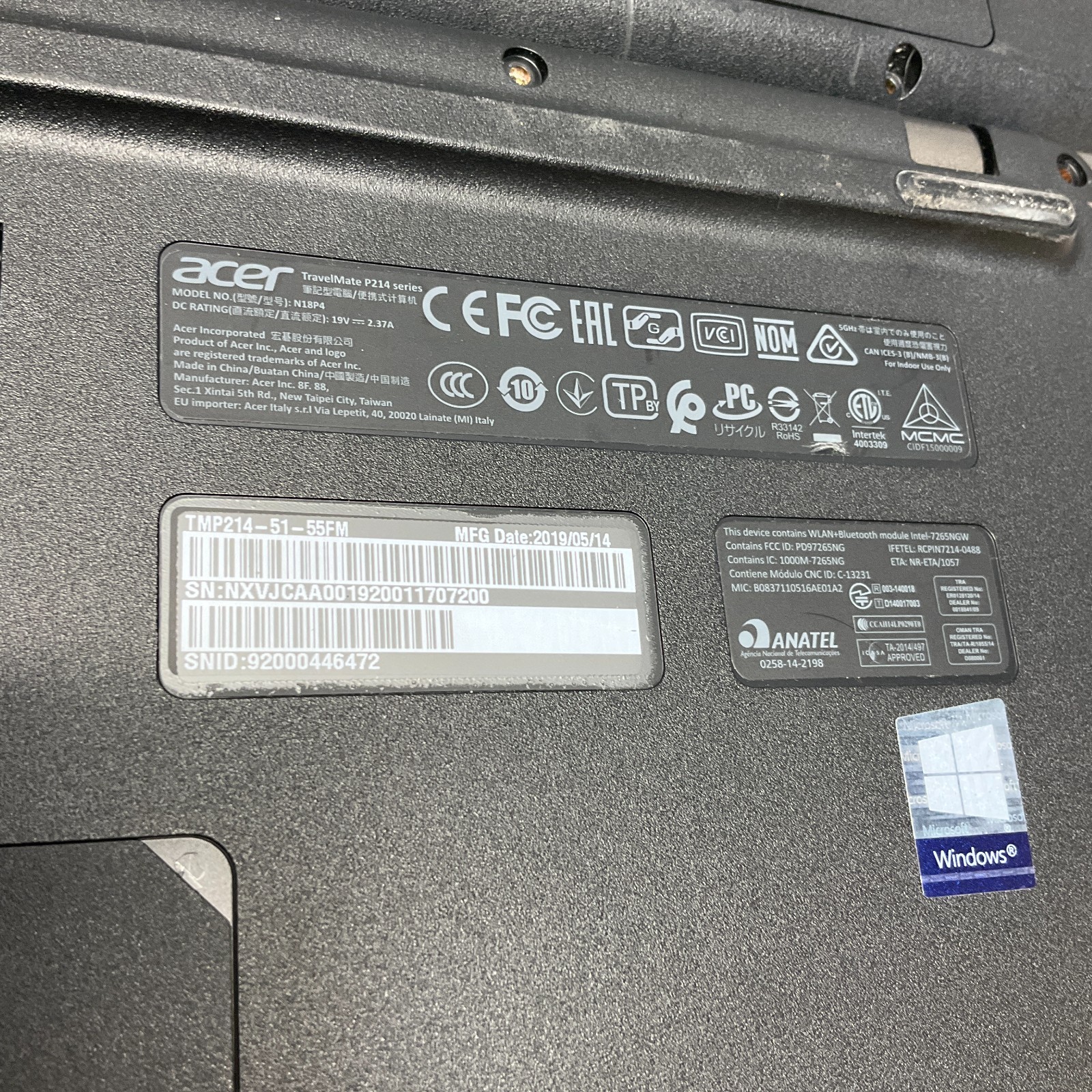 Lot of 3 Acer TravelMate P214-51 14″ Intel Core i5-8250U Laptops FOR PARTS ONLY