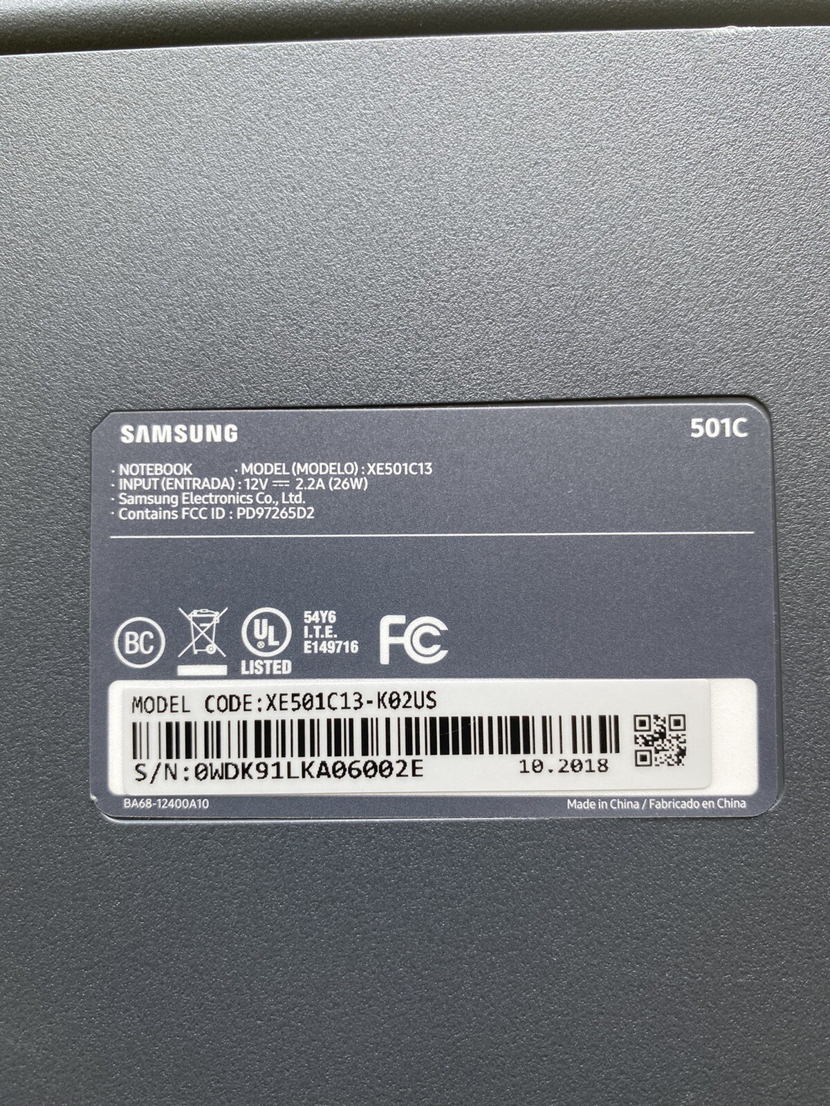 Samsung Chromebook 3 Model XE501C13-K02US (See Pics)