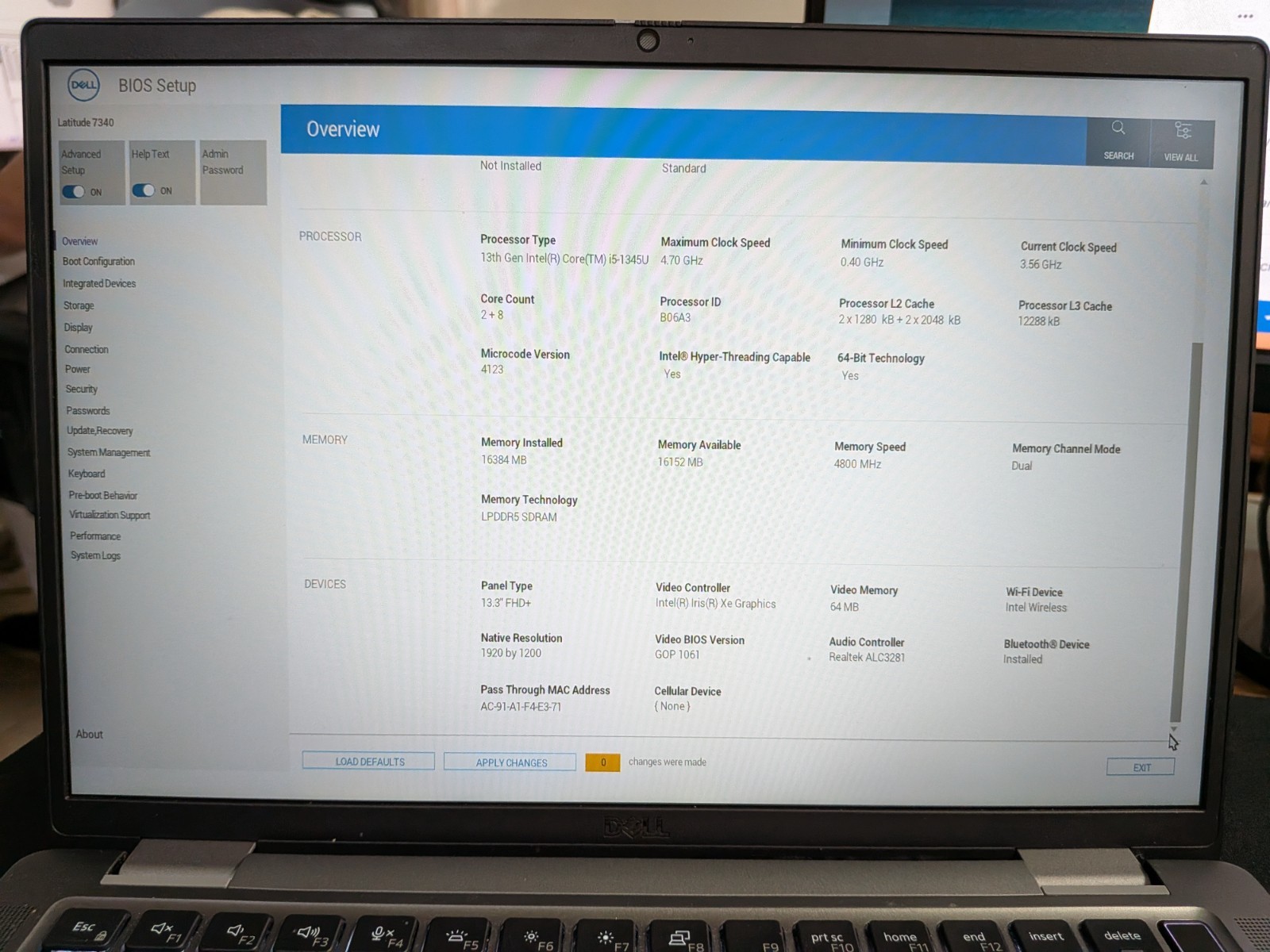 Dell Latitude 7340 13.3″ FHD+ i5 vPro 16GB Ram 256GB Windows 11 pro Fingerprint