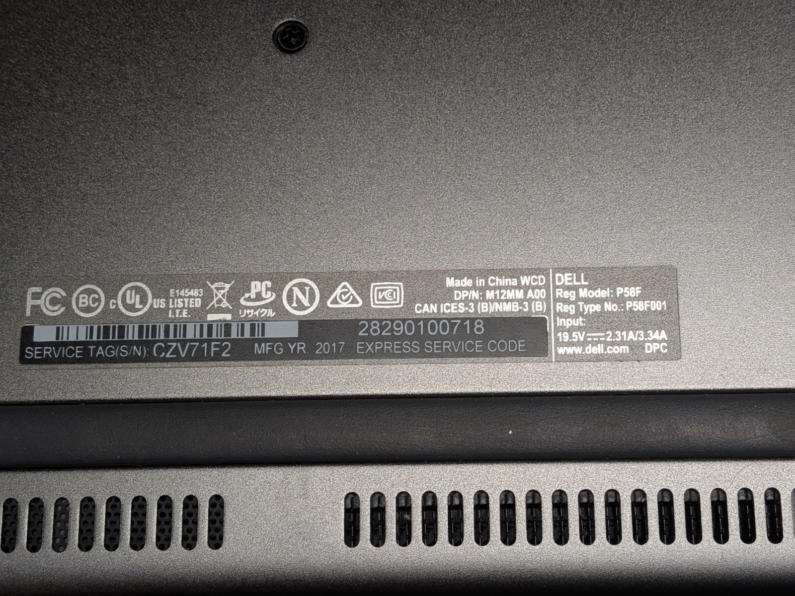 Dell Inspiron 15 7579 2-in-1 Touch Laptop – Keyboard Not Working, No SSD